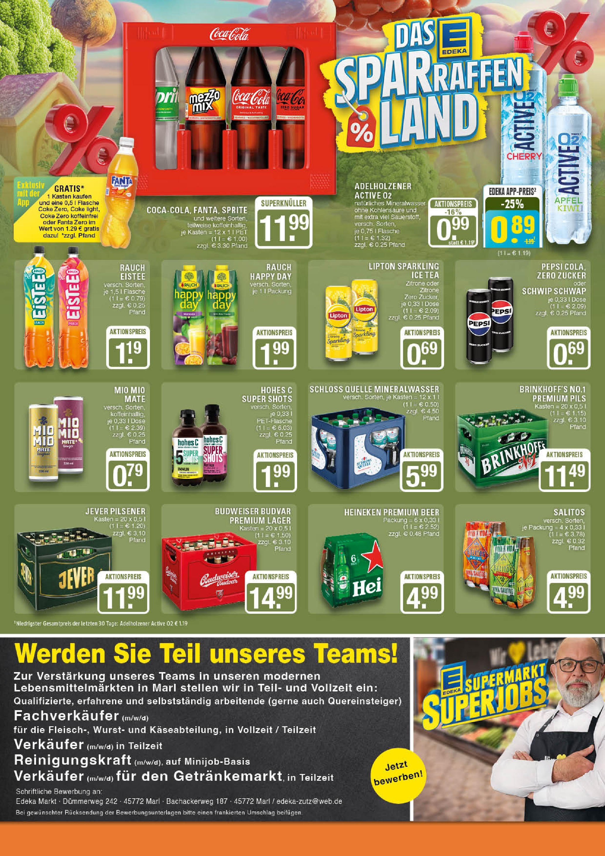 Edeka prospekt Marl (ab 01.09.2025) » Angebote Online | Seite: 12 | Produkte: Sprite, Adelholzener, Schwip schwap, Mineralwasser Edeka prospekt Marl (ab 01.09.2025) » Angebote Online | Seite: 12 | Produkte: Sprite, Adelholzener, Schwip schwap, Mineralwasser