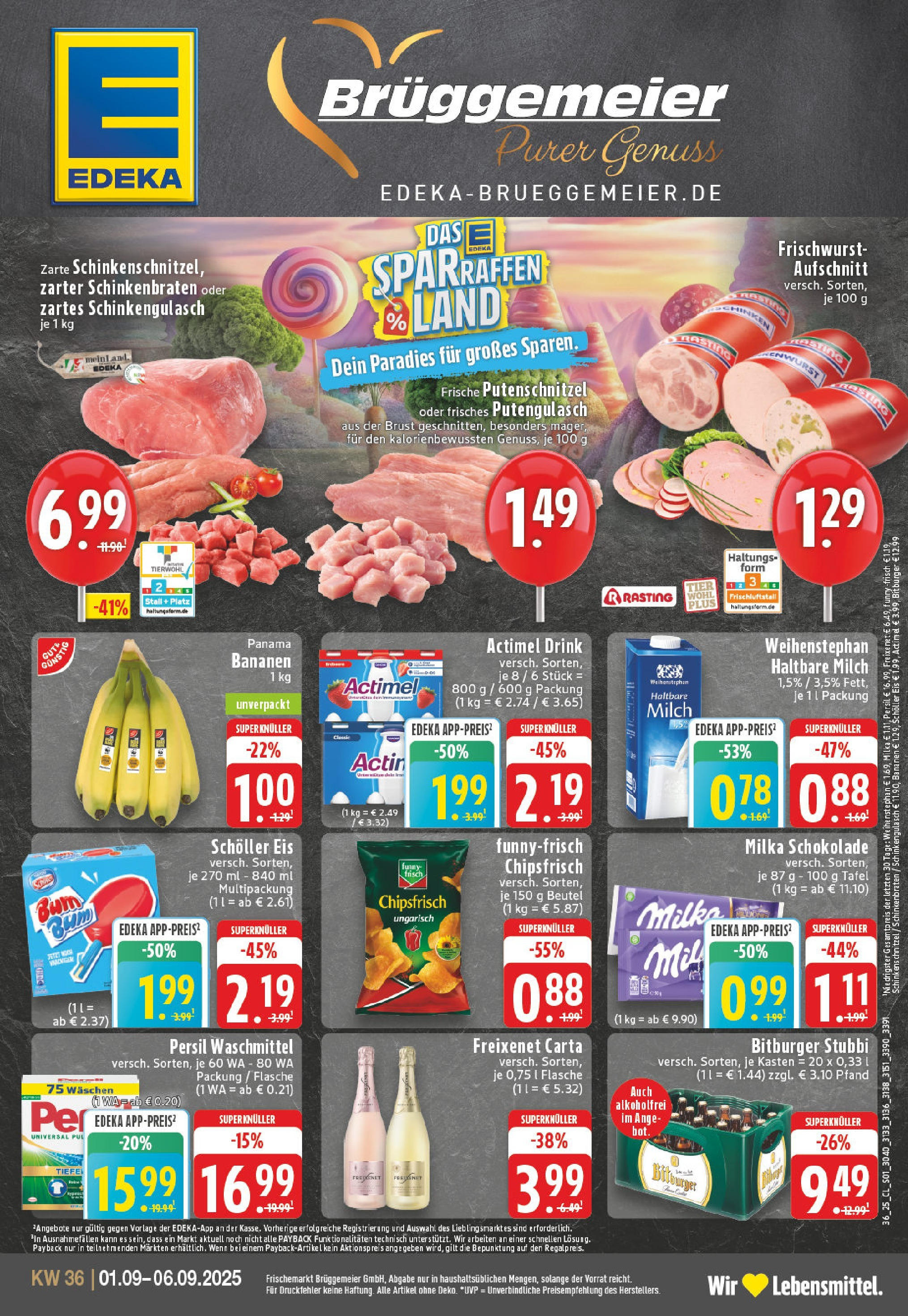 Edeka prospekt Kevelaer (ab 01.09.2025) » Angebote Online | Seite: 1 | Produkte: Freixenet, Milka schokolade, Chips, Eis Edeka prospekt Kevelaer (ab 01.09.2025) » Angebote Online | Seite: 1 | Produkte: Freixenet, Milka schokolade, Chips, Eis