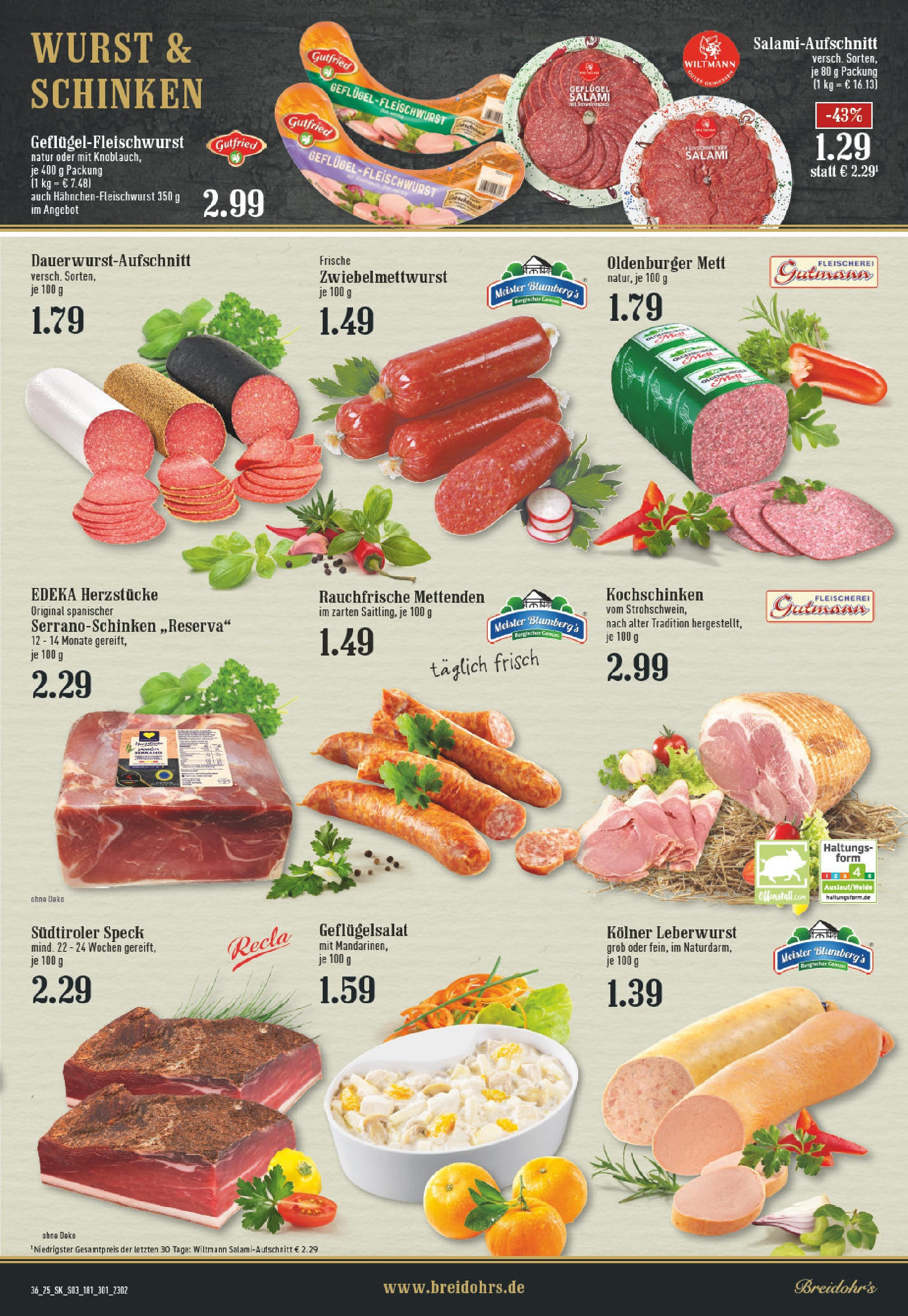 Edeka prospekt Hilden (ab 01.09.2025) » Angebote Online | Seite: 3 | Produkte: Wurst, Salami, Schinken Edeka prospekt Hilden (ab 01.09.2025) » Angebote Online | Seite: 3 | Produkte: Wurst, Salami, Schinken