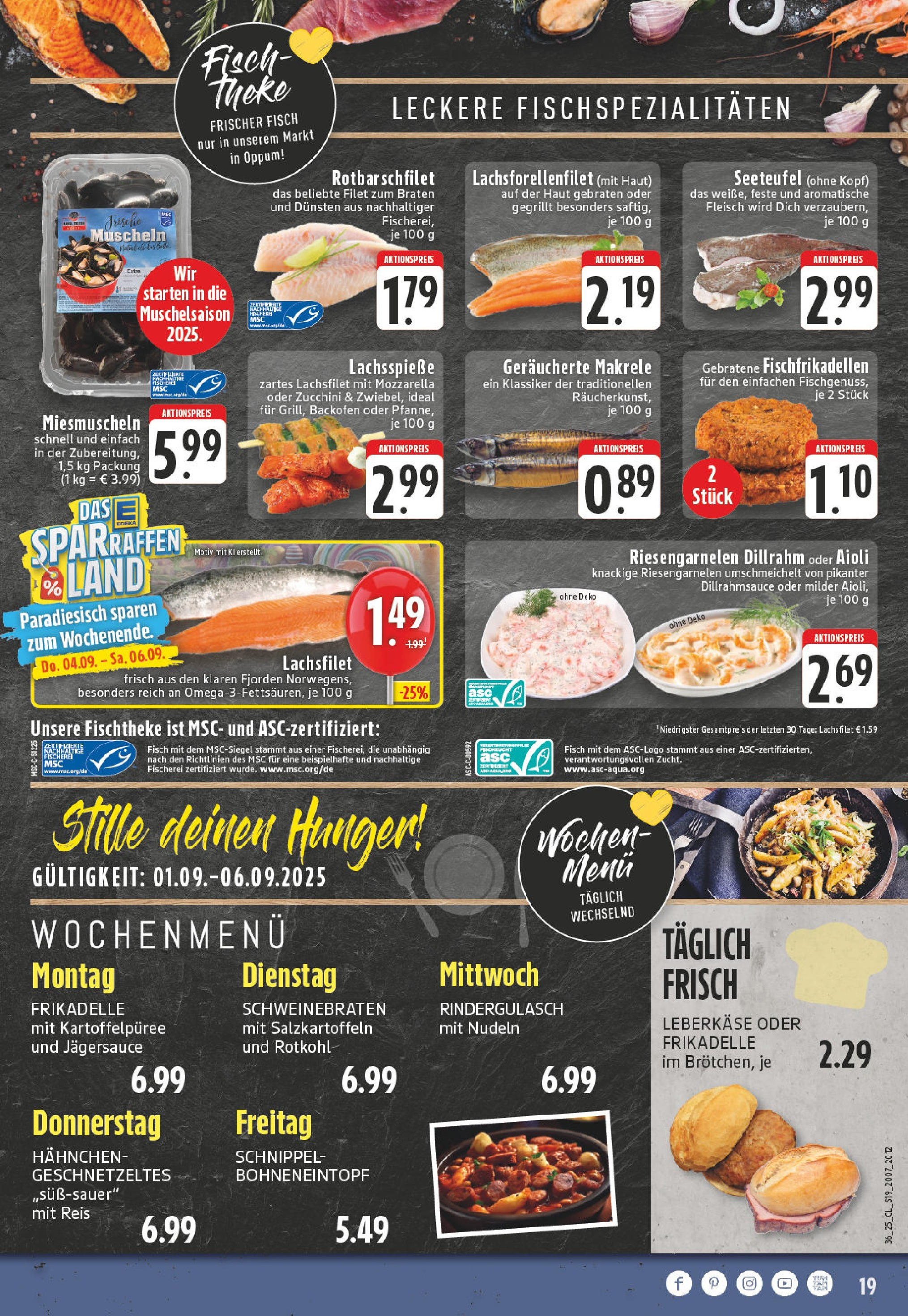 Edeka prospekt Krefeld (ab 01.09.2025) » Angebote Online | Seite: 19 | Produkte: Rotkohl, Theke, Backofen, Zucchini Edeka prospekt Krefeld (ab 01.09.2025) » Angebote Online | Seite: 19 | Produkte: Rotkohl, Theke, Backofen, Zucchini