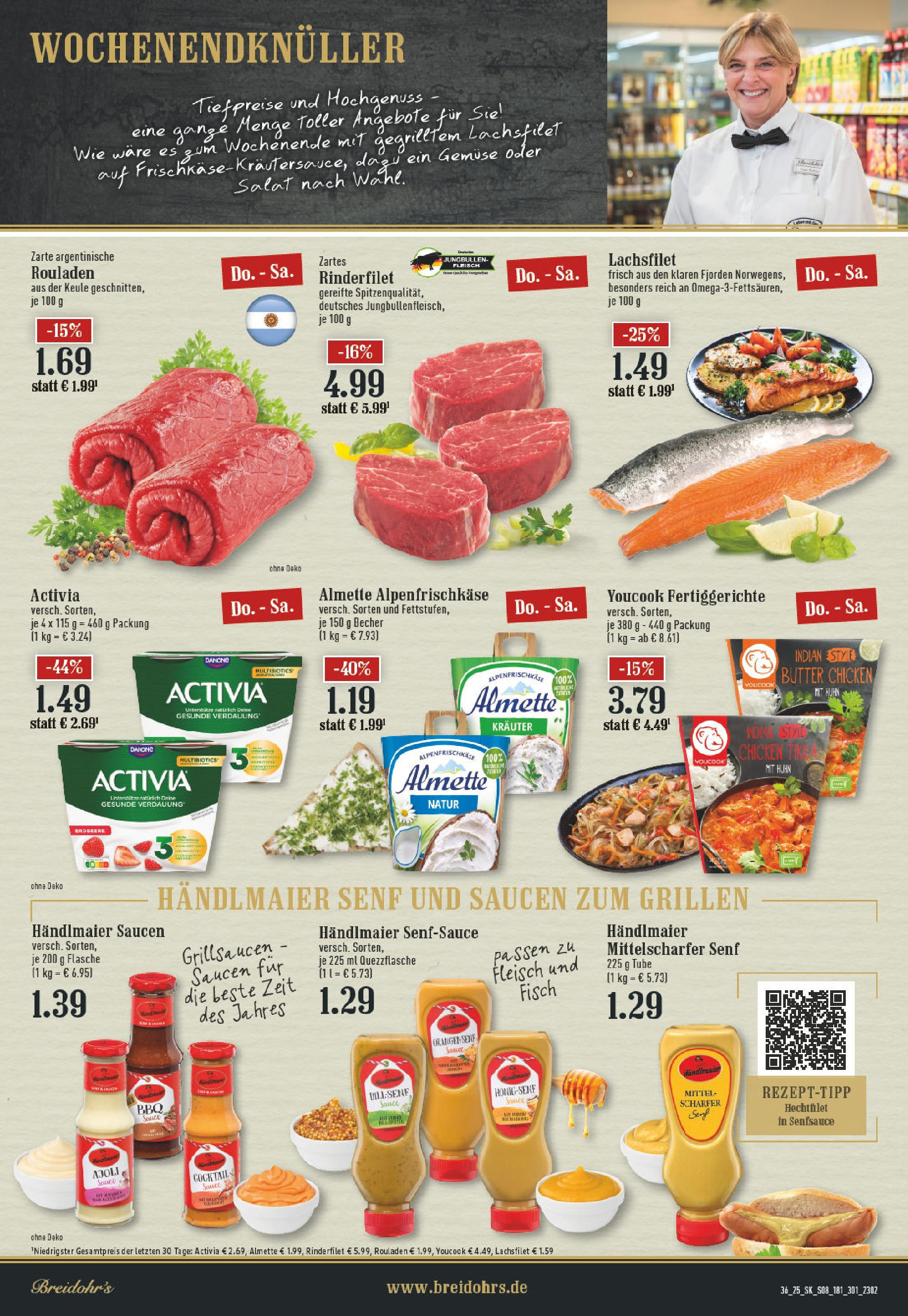 Edeka prospekt Hilden (ab 01.09.2025) » Angebote Online | Seite: 8 | Produkte: Activia, Butter, Rinderfilet, Fisch Edeka prospekt Hilden (ab 01.09.2025) » Angebote Online | Seite: 8 | Produkte: Activia, Butter, Rinderfilet, Fisch