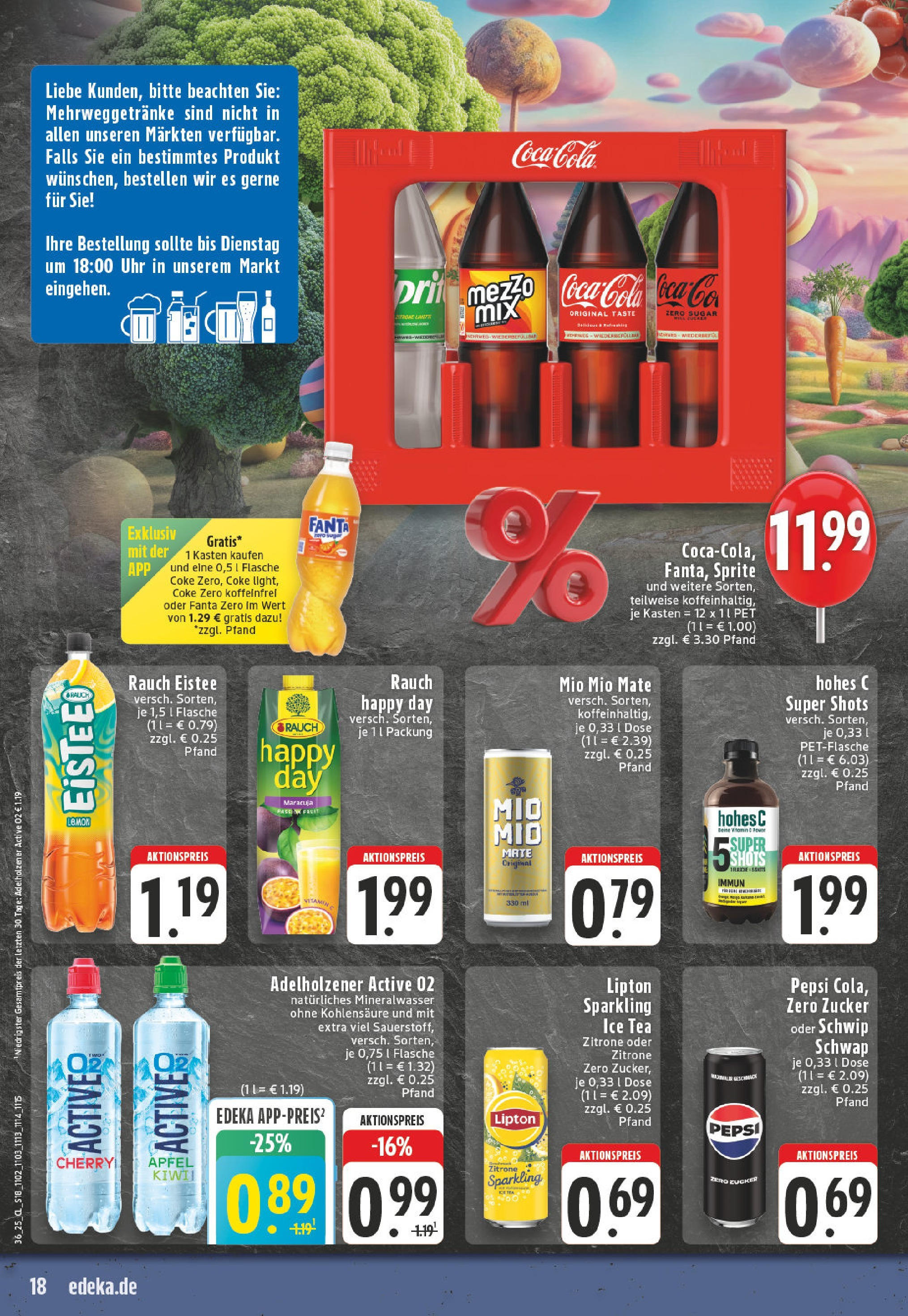 Edeka prospekt Hamm (ab 01.09.2025) » Angebote Online | Seite: 18 | Produkte: Cola, Äpfel, Mineralwasser, Pepsi Edeka prospekt Hamm (ab 01.09.2025) » Angebote Online | Seite: 18 | Produkte: Cola, Äpfel, Mineralwasser, Pepsi