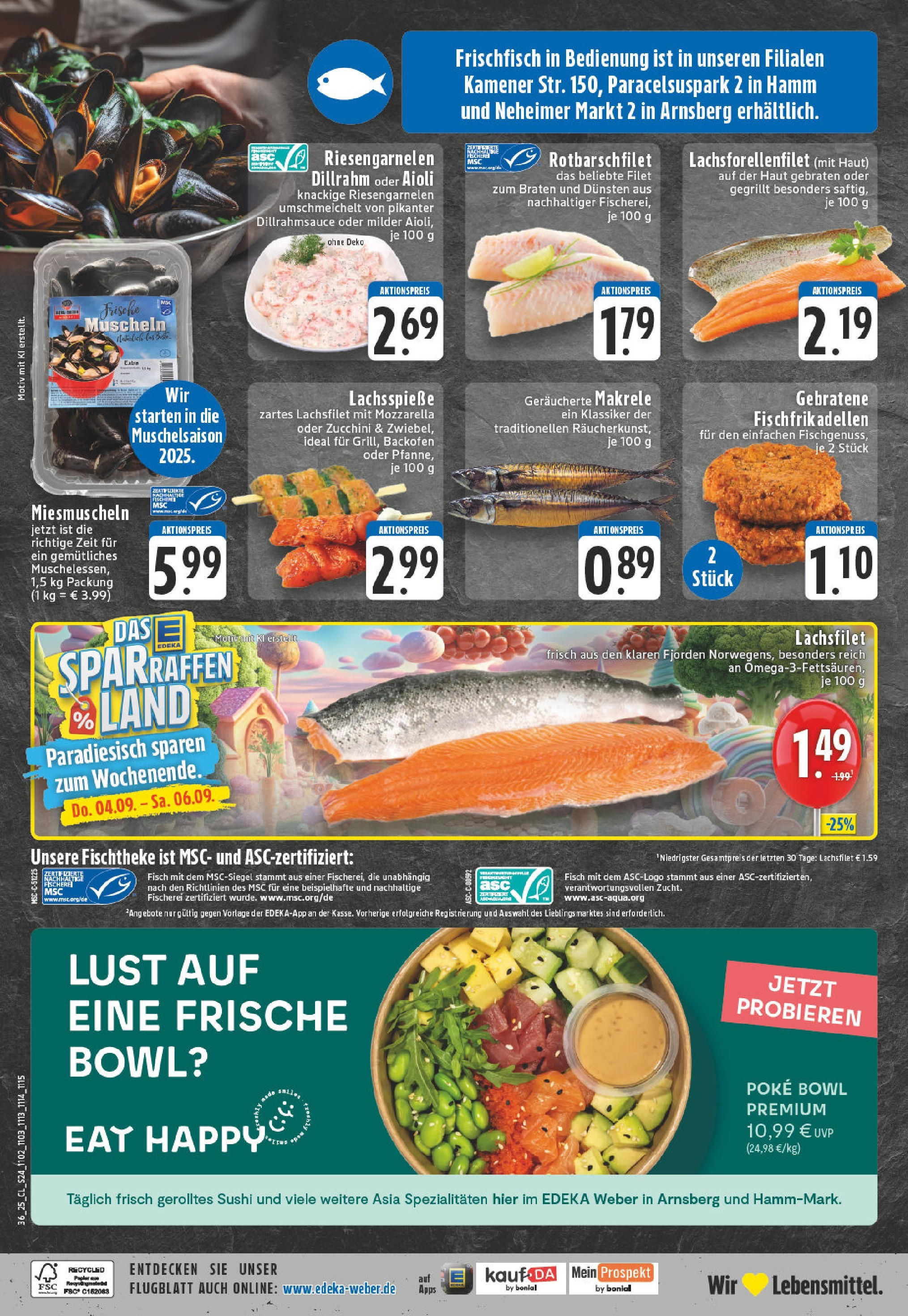 Edeka prospekt Hamm (ab 01.09.2025) » Angebote Online | Seite: 24 | Produkte: Mozzarella, Fisch, Backofen, Zucchini Edeka prospekt Hamm (ab 01.09.2025) » Angebote Online | Seite: 24 | Produkte: Mozzarella, Fisch, Backofen, Zucchini