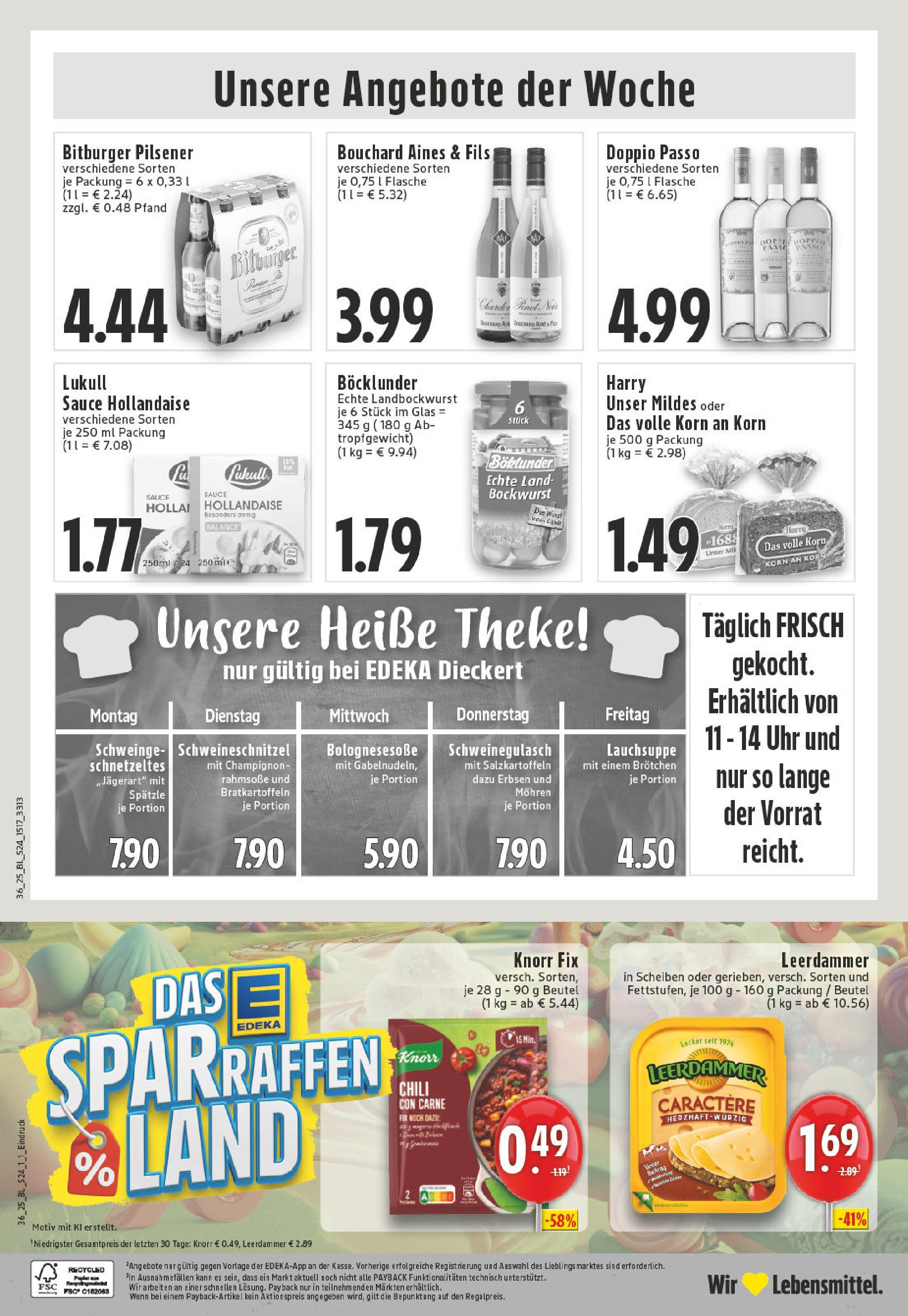 Edeka prospekt Heinsberg (ab 01.09.2025) » Angebote Online | Seite: 24 | Produkte: Schweinegulasch, Bockwurst, Bitburger, Knorr Edeka prospekt Heinsberg (ab 01.09.2025) » Angebote Online | Seite: 24 | Produkte: Schweinegulasch, Bockwurst, Bitburger, Knorr