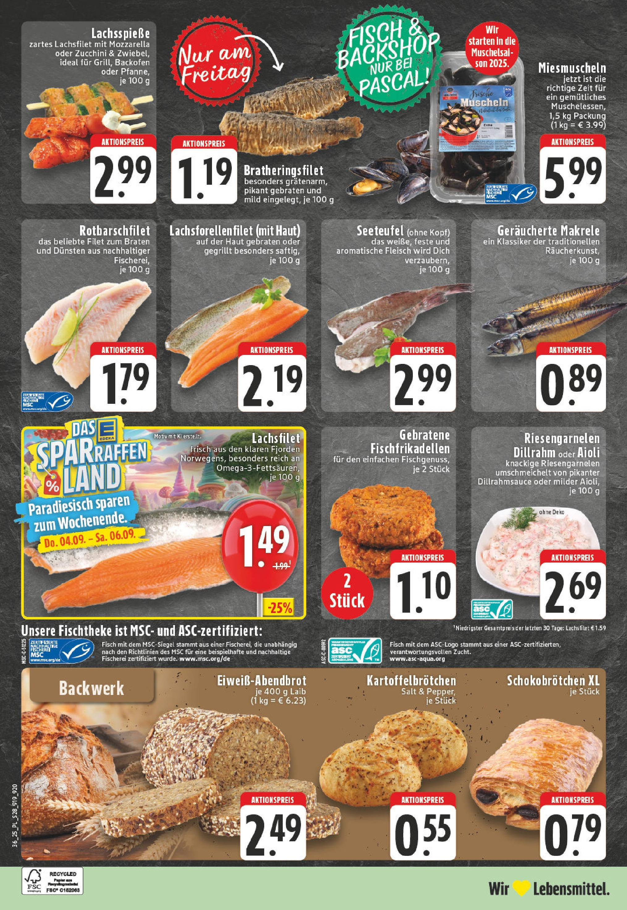 Edeka prospekt Xanten (ab 01.09.2025) » Angebote Online | Seite: 28 | Produkte: Mozzarella, Fisch, Zucchini, Fleisch Edeka prospekt Xanten (ab 01.09.2025) » Angebote Online | Seite: 28 | Produkte: Mozzarella, Fisch, Zucchini, Fleisch