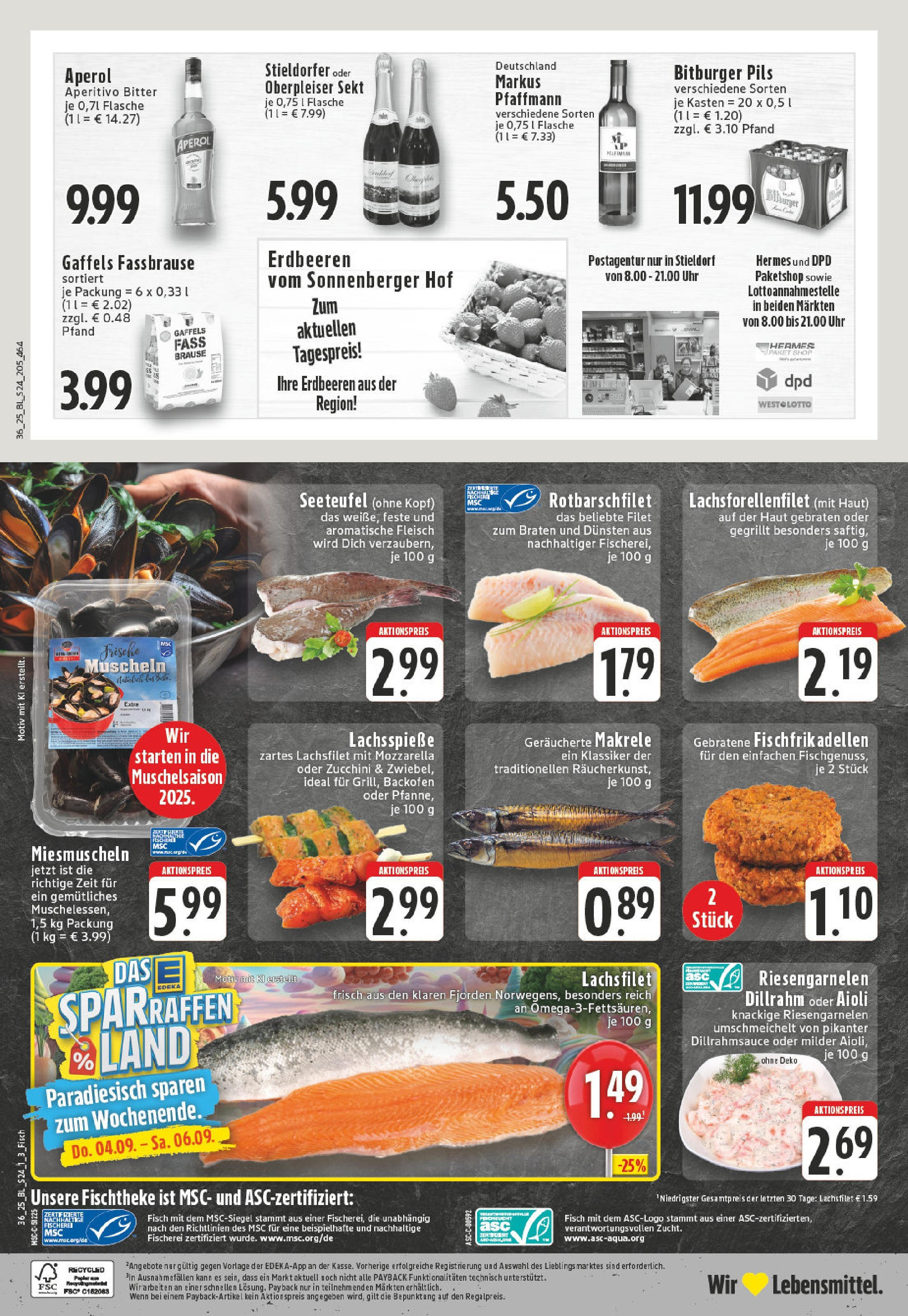 Edeka prospekt Königswinter - Oberpleis (ab 01.09.2025) » Angebote Online | Seite: 24 | Produkte: Mozzarella, Fassbrause, Zucchini, Erdbeeren Edeka prospekt Königswinter - Oberpleis (ab 01.09.2025) » Angebote Online | Seite: 24 | Produkte: Mozzarella, Fassbrause, Zucchini, Erdbeeren