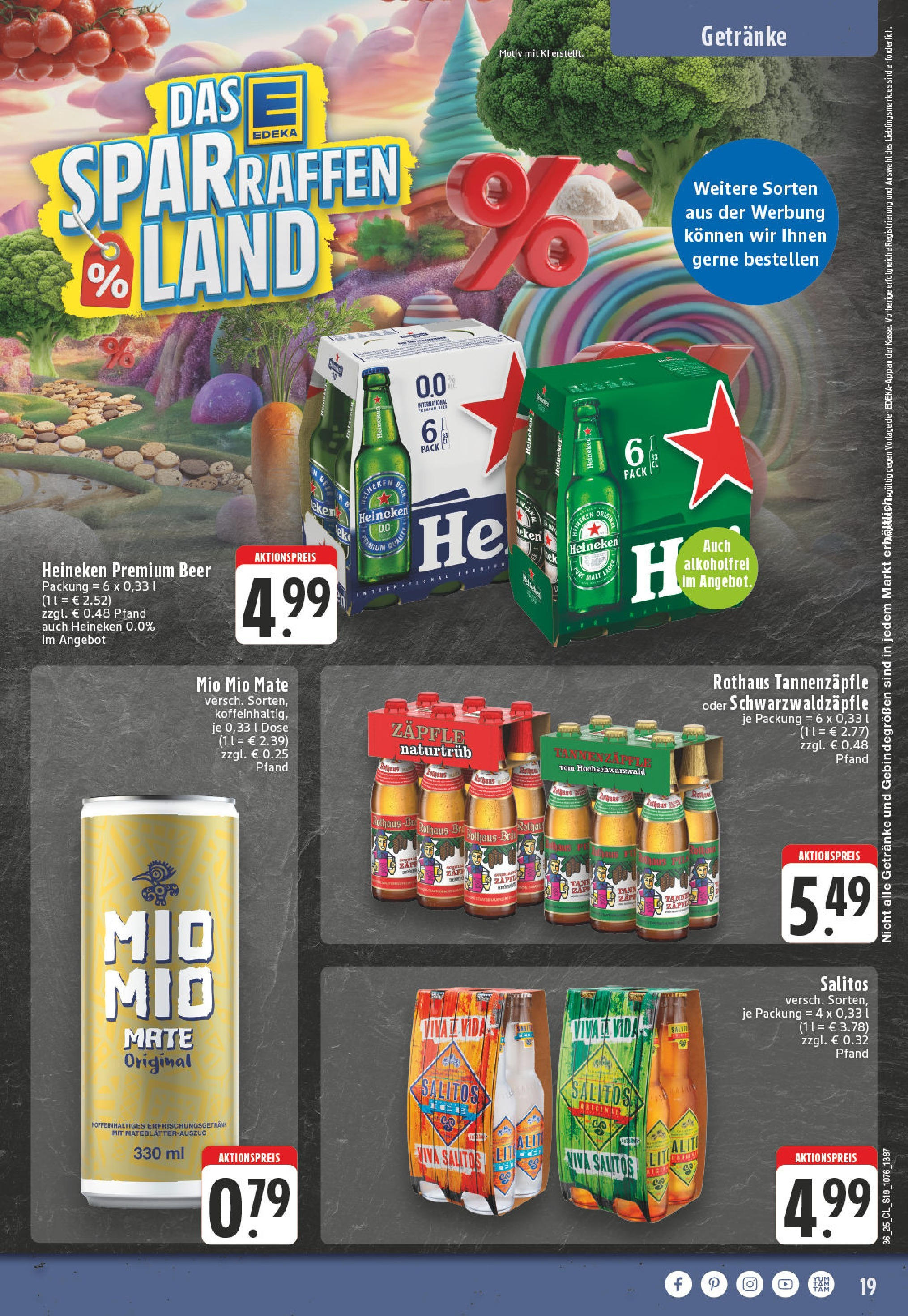 Edeka prospekt Herne (ab 01.09.2025) » Angebote Online | Seite: 19 | Produkte: Mio mio mate, Heineken Edeka prospekt Herne (ab 01.09.2025) » Angebote Online | Seite: 19 | Produkte: Mio mio mate, Heineken