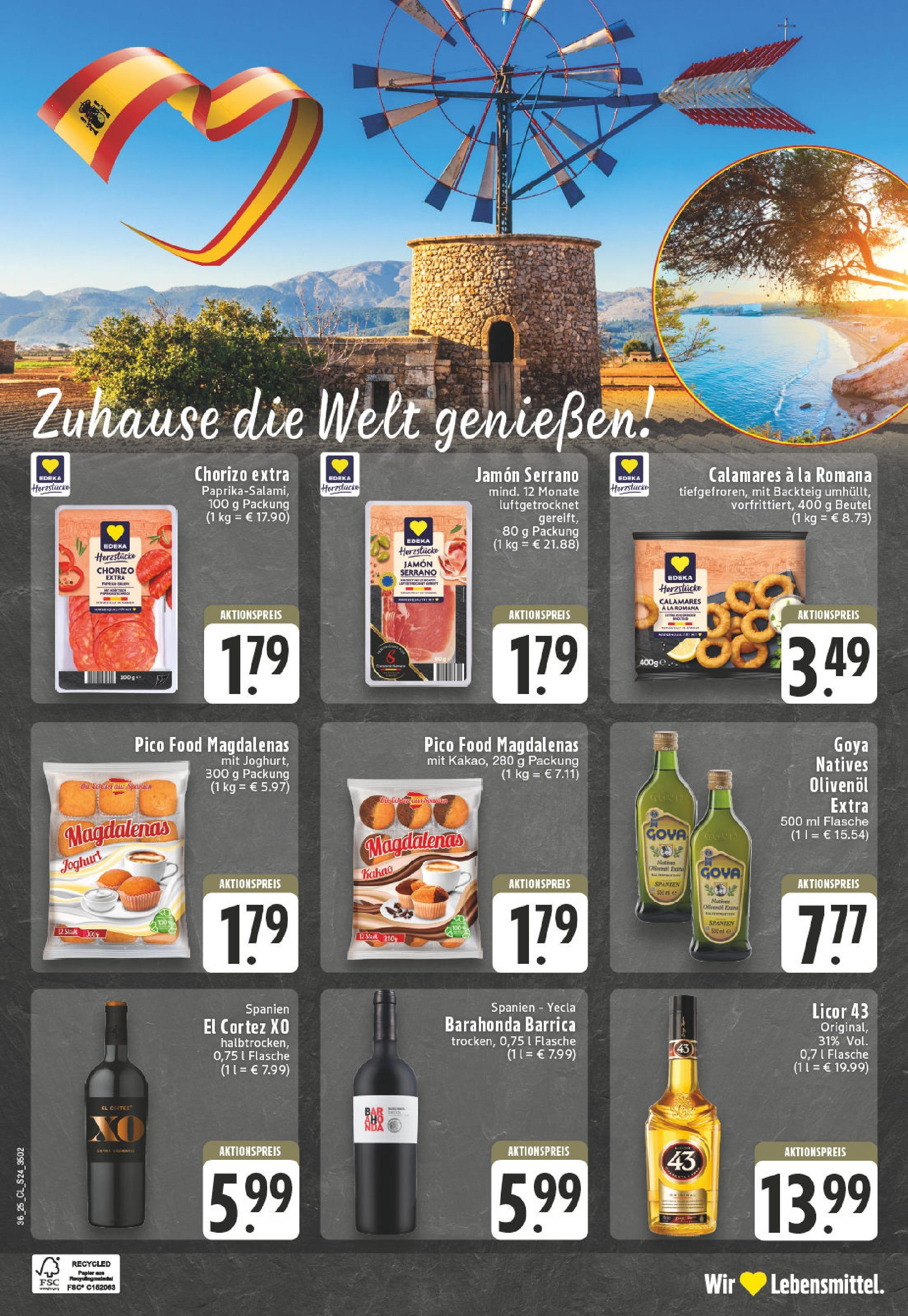 Edeka prospekt Leverkusen (ab 01.09.2025) » Angebote Online | Seite: 24 | Produkte: Joghurt, Olivenol Edeka prospekt Leverkusen (ab 01.09.2025) » Angebote Online | Seite: 24 | Produkte: Joghurt, Olivenol