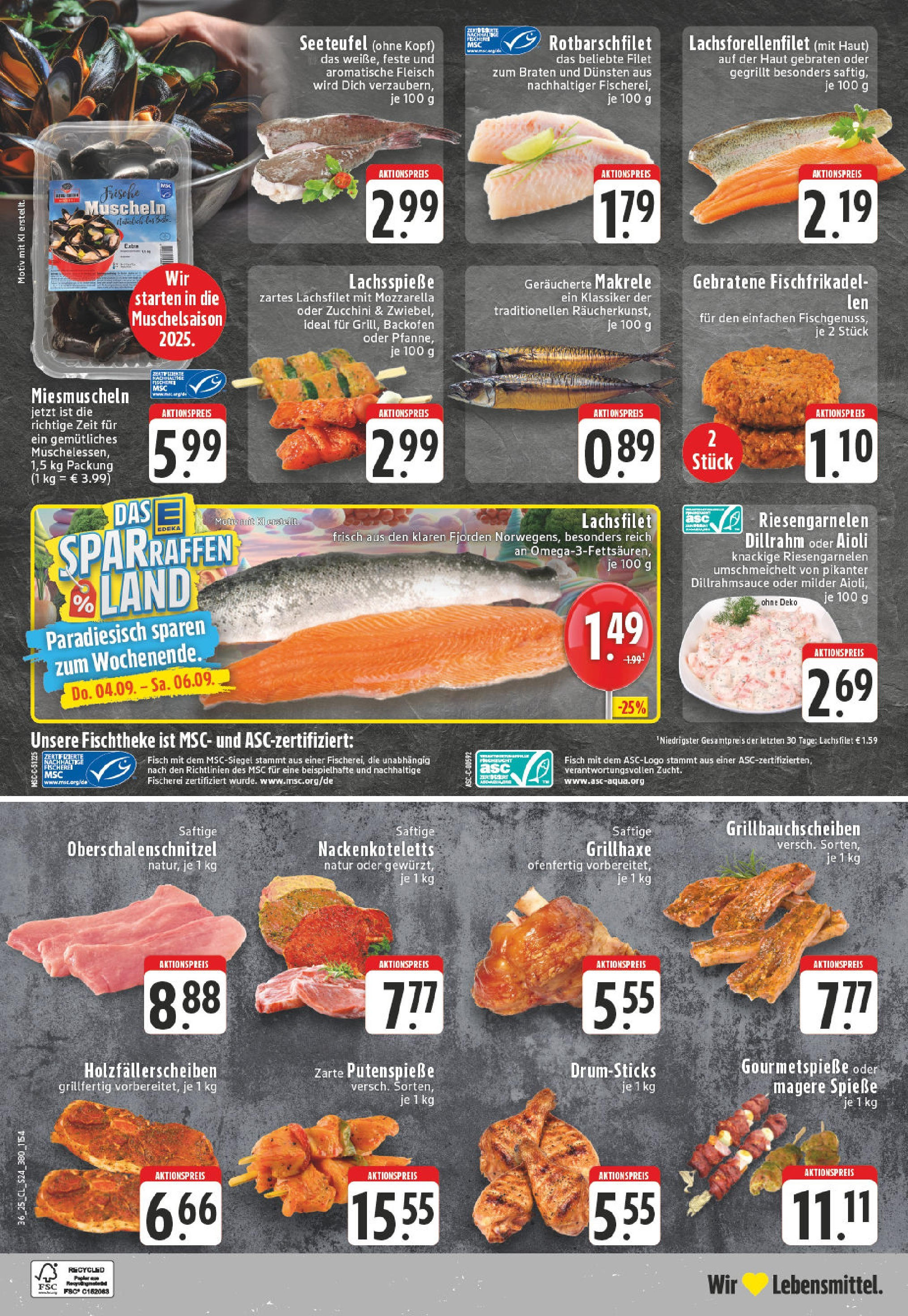 Edeka prospekt Höhn (ab 01.09.2025) » Angebote Online | Seite: 24 | Produkte: Mozzarella, Spieße, Fisch, Backofen Edeka prospekt Höhn (ab 01.09.2025) » Angebote Online | Seite: 24 | Produkte: Mozzarella, Spieße, Fisch, Backofen