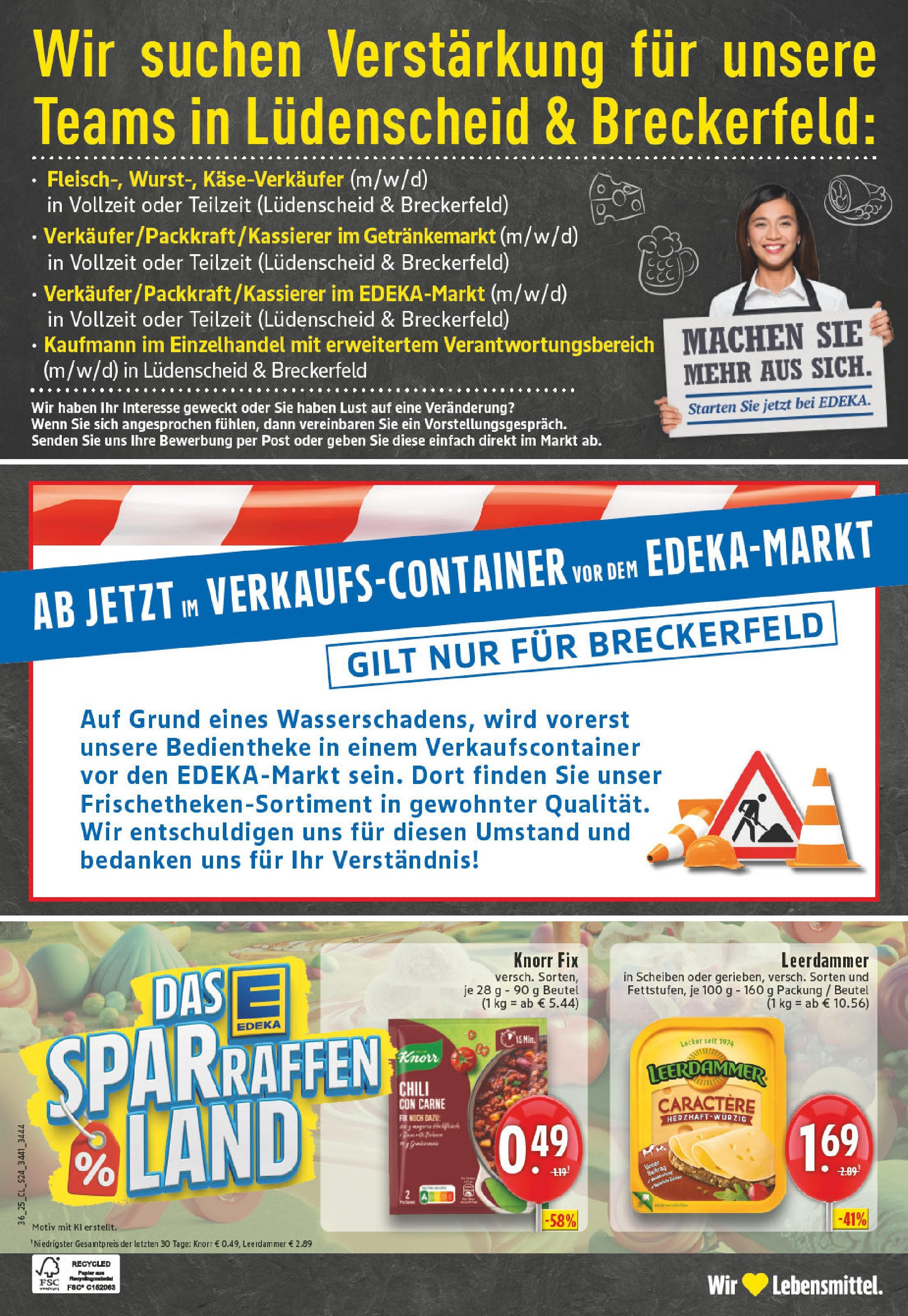 Edeka prospekt Breckerfeld	 (ab 01.09.2025) » Angebote Online | Seite: 24 | Produkte: Knorr fix, Knorr, Leerdammer, Chili