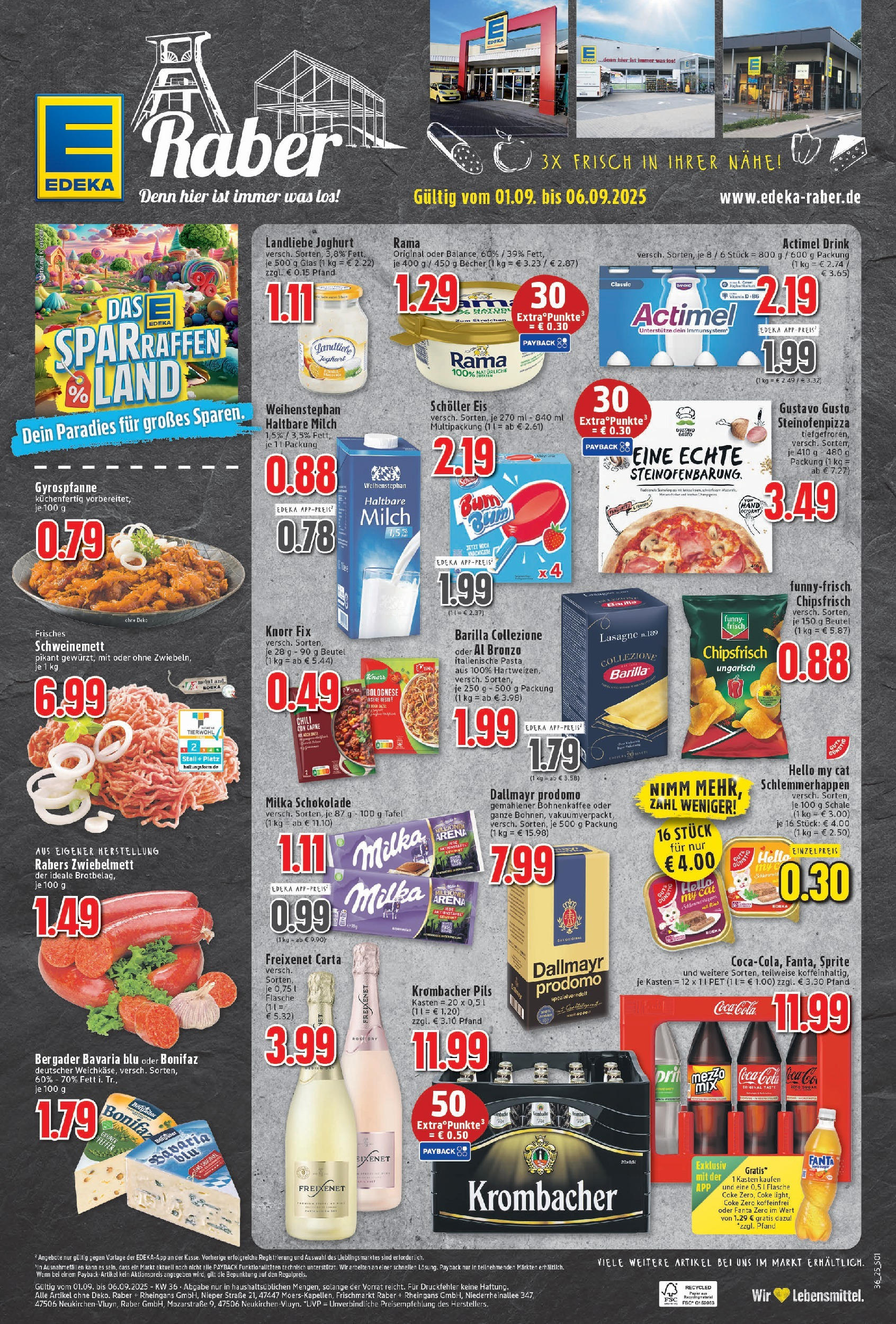 Edeka prospekt Neukirchen-Vluyn (ab 01.09.2025) » Angebote Online | Seite: 1 | Produkte: Milka schokolade, Chili, Krombacher, Chips Edeka prospekt Neukirchen-Vluyn (ab 01.09.2025) » Angebote Online | Seite: 1 | Produkte: Milka schokolade, Chili, Krombacher, Chips