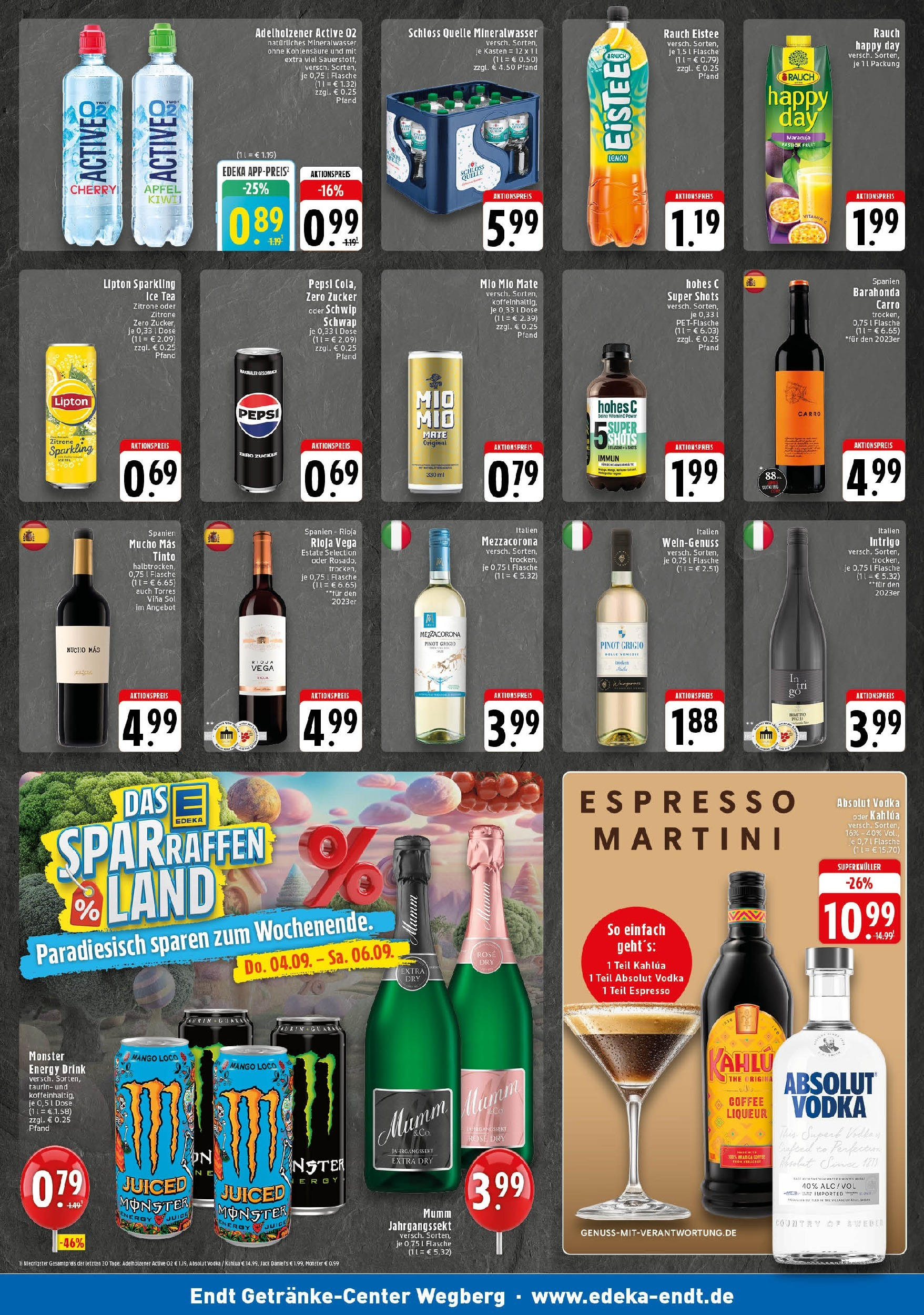 Edeka prospekt Wegberg (ab 01.09.2025) » Angebote Online | Seite: 2 | Produkte: Martini, Schwip schwap, Monster, Vodka Edeka prospekt Wegberg (ab 01.09.2025) » Angebote Online | Seite: 2 | Produkte: Martini, Schwip schwap, Monster, Vodka
