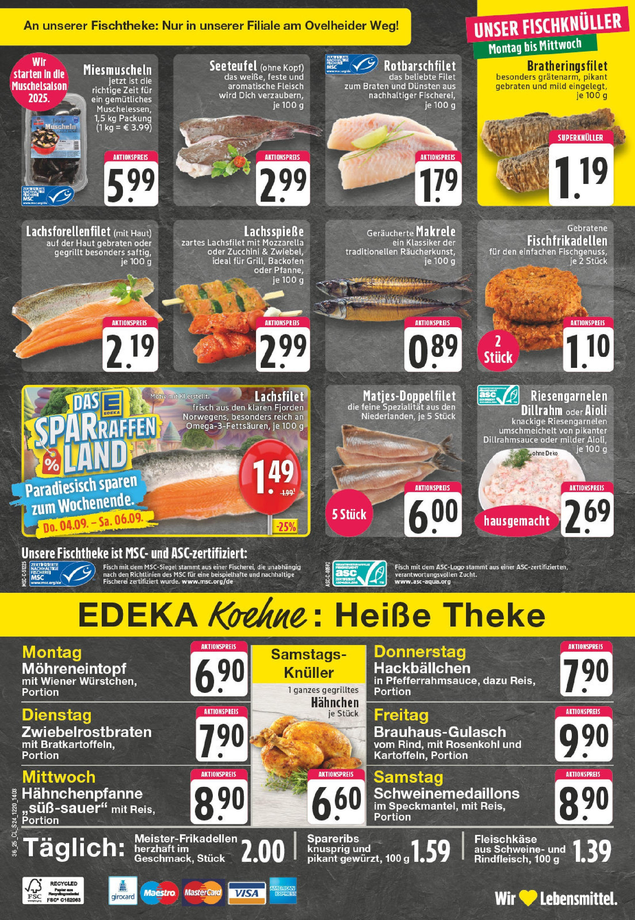 Edeka prospekt Marl (ab 01.09.2025) » Angebote Online | Seite: 24 | Produkte: Mozzarella, Fisch, Backofen, Fleisch Edeka prospekt Marl (ab 01.09.2025) » Angebote Online | Seite: 24 | Produkte: Mozzarella, Fisch, Backofen, Fleisch