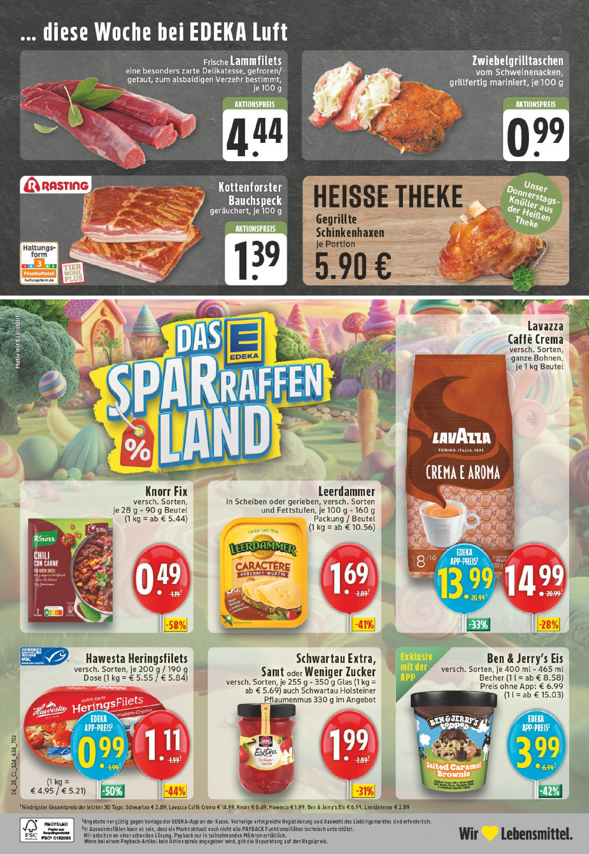 Edeka prospekt Rheinberg - Borth (ab 01.09.2025) » Angebote Online | Seite: 24 | Produkte: Lavazza, Theke, Zucker, Eis Edeka prospekt Rheinberg - Borth (ab 01.09.2025) » Angebote Online | Seite: 24 | Produkte: Lavazza, Theke, Zucker, Eis
