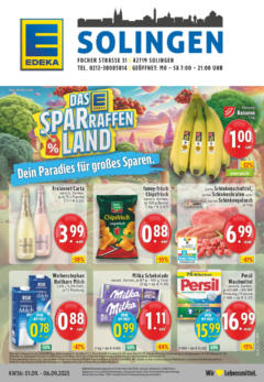 Edeka prospekt Solingen	 gültig ab dem 31.08.2025