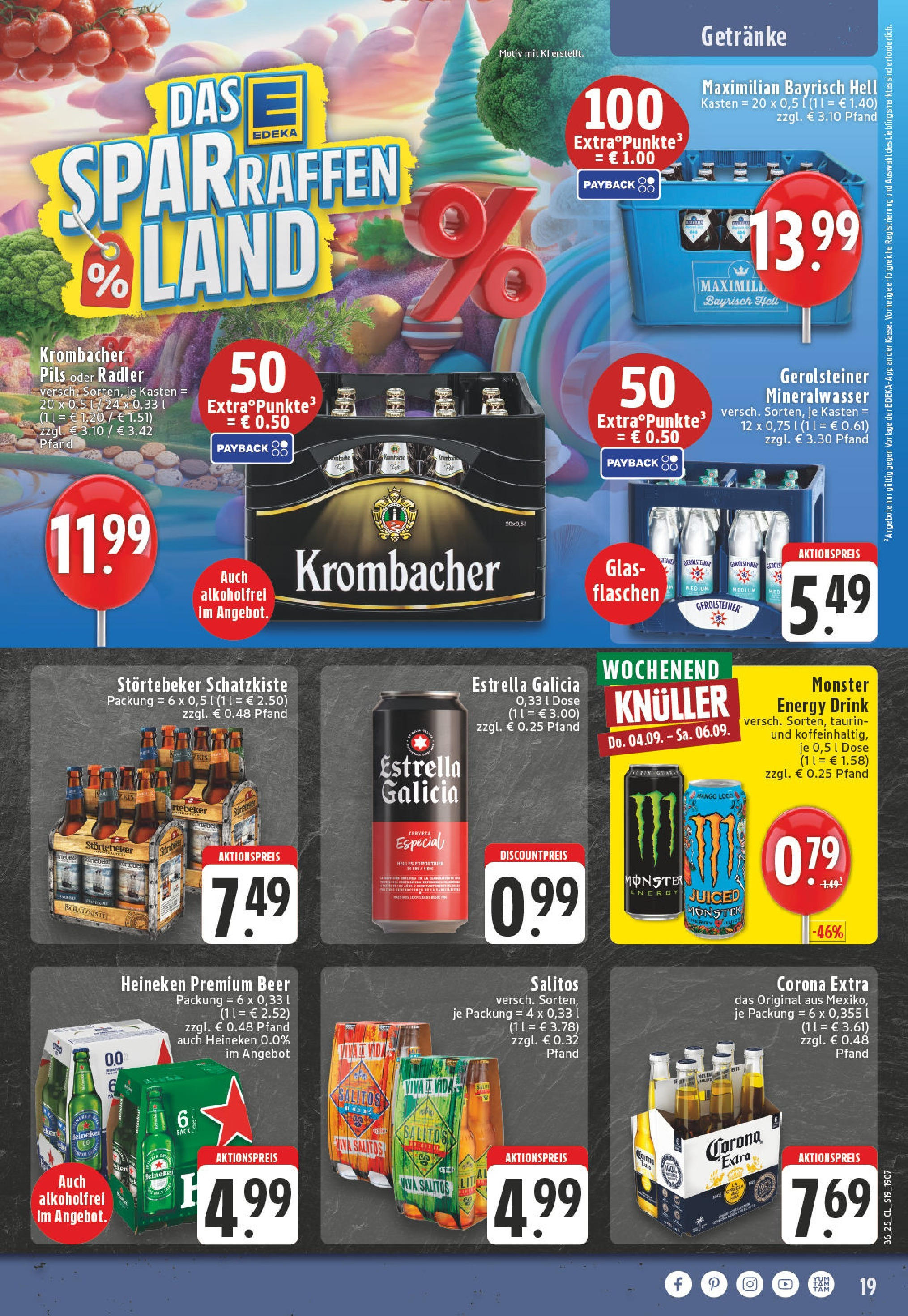 Edeka prospekt Paderborn (ab 01.09.2025) » Angebote Online | Seite: 19 | Produkte: Energy, Pils, Mango, Gerolsteiner Edeka prospekt Paderborn (ab 01.09.2025) » Angebote Online | Seite: 19 | Produkte: Energy, Pils, Mango, Gerolsteiner