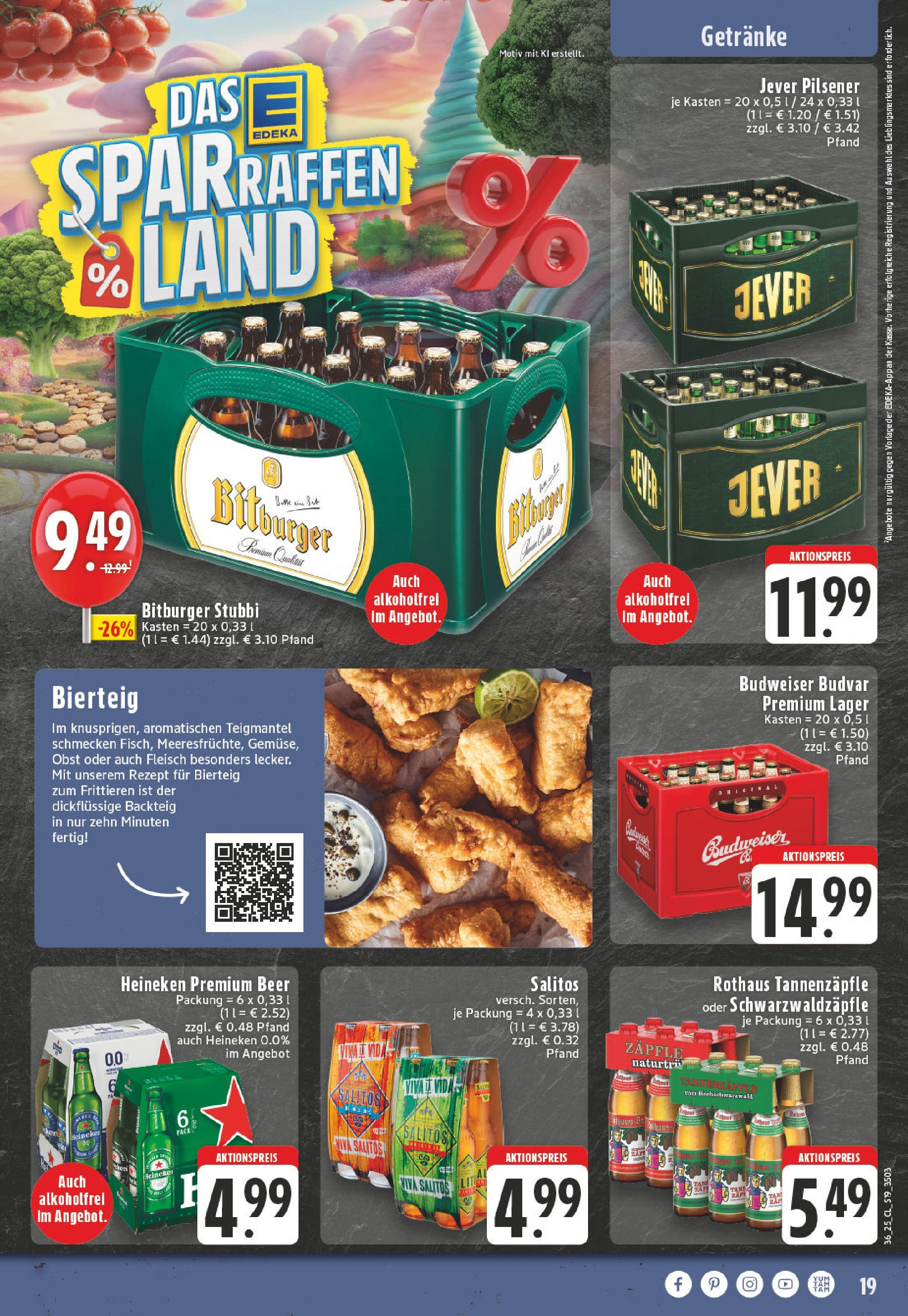 Edeka prospekt Meerbusch (ab 01.09.2025) » Angebote Online | Seite: 19 | Produkte: Obst, Jever, Budweiser, Fleisch Edeka prospekt Meerbusch (ab 01.09.2025) » Angebote Online | Seite: 19 | Produkte: Obst, Jever, Budweiser, Fleisch