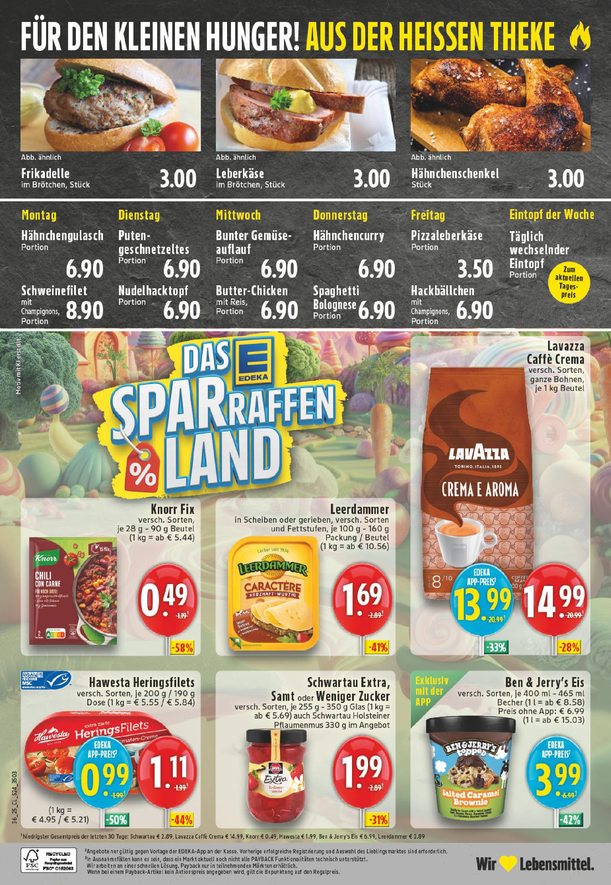 Edeka prospekt Meerbusch (ab 01.09.2025) » Angebote Online | Seite: 24 | Produkte: Hahnchenschenkel, Gemüse, Zucker, Leberkase Edeka prospekt Meerbusch (ab 01.09.2025) » Angebote Online | Seite: 24 | Produkte: Hahnchenschenkel, Gemüse, Zucker, Leberkase