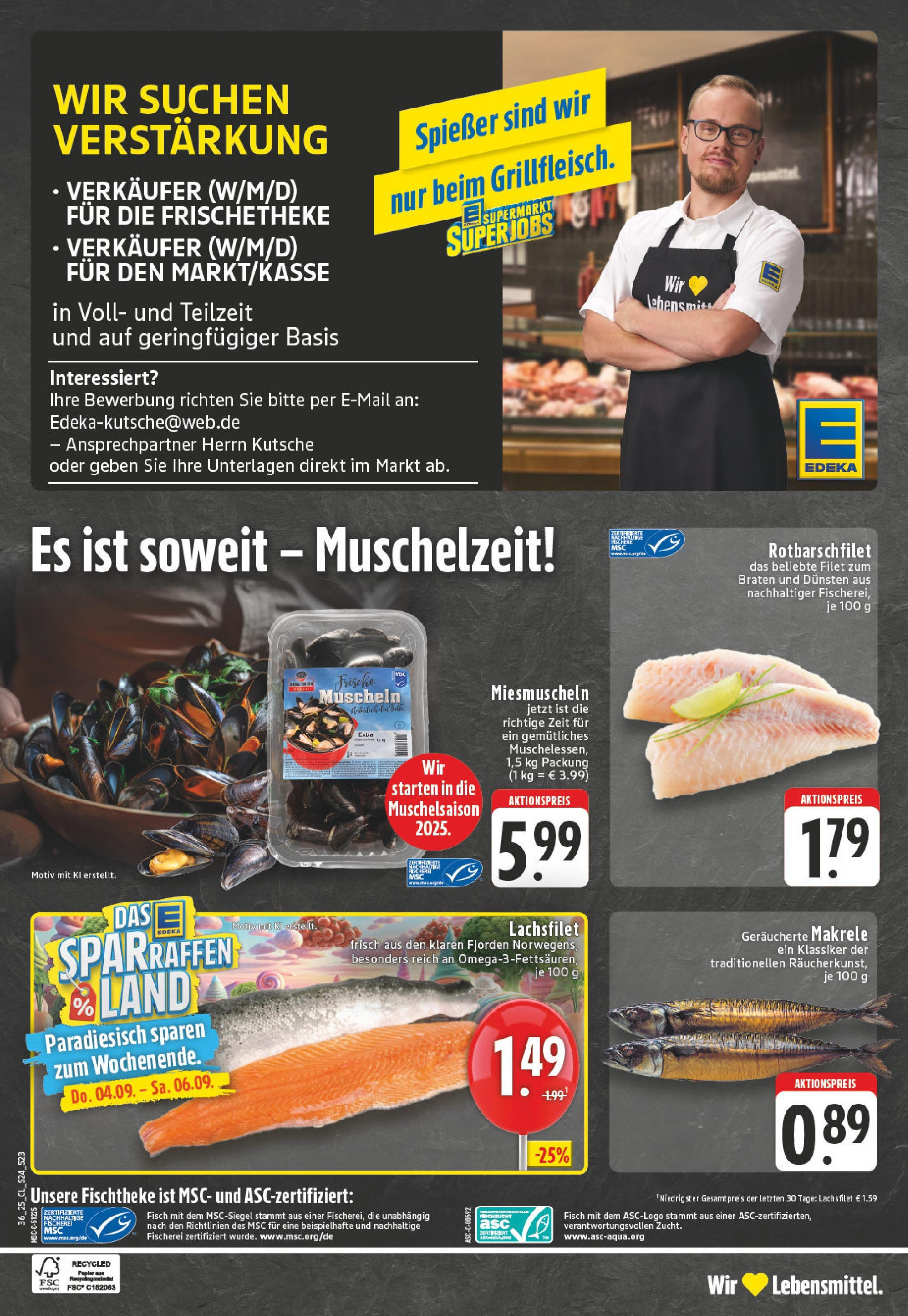 Edeka prospekt Vreden (ab 01.09.2025) » Angebote Online | Seite: 24 | Produkte: Fisch Edeka prospekt Vreden (ab 01.09.2025) » Angebote Online | Seite: 24 | Produkte: Fisch