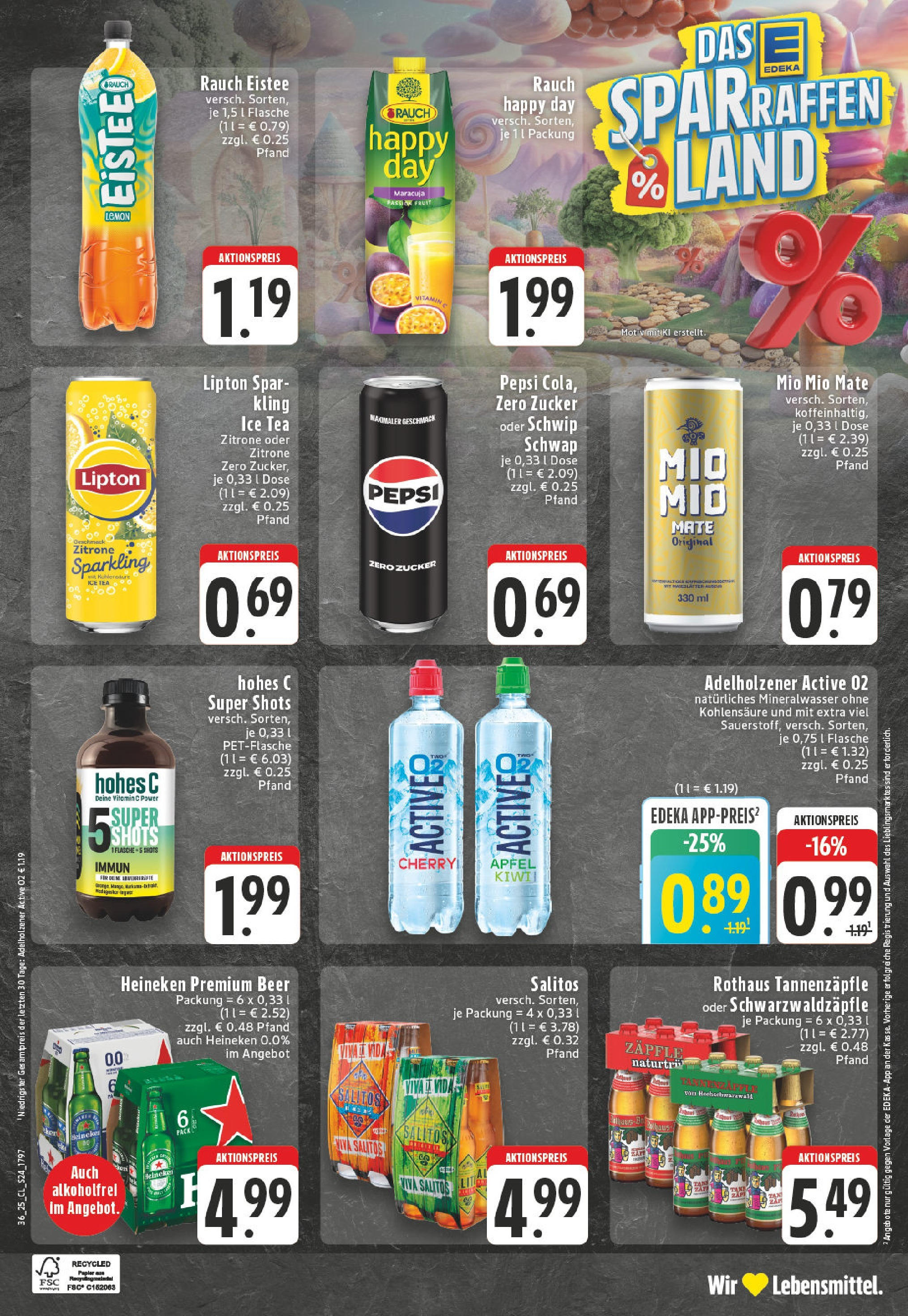 Edeka prospekt Bielefeld	 (ab 01.09.2025) » Angebote Online | Seite: 24 | Produkte: Äpfel, Schwip schwap, Mineralwasser, Heineken