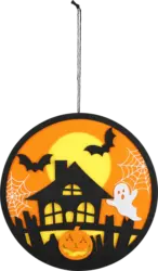 Dekorieren & Einrichten Filzscheibe Halloweenhaus
