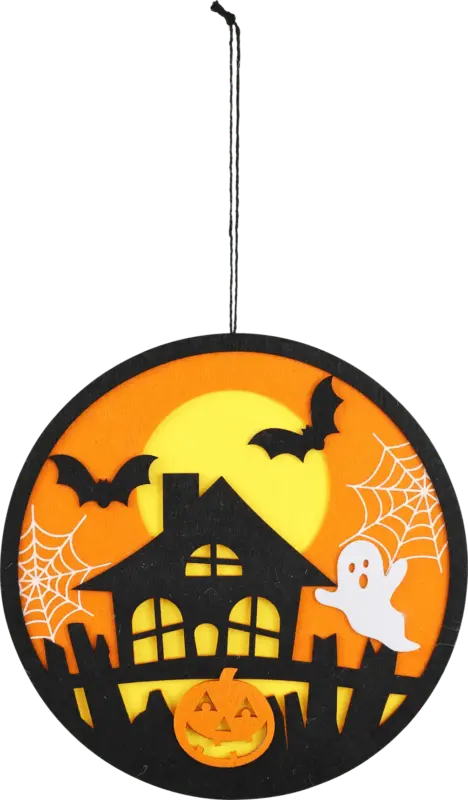 Dekorieren & Einrichten Filzscheibe Halloweenhaus