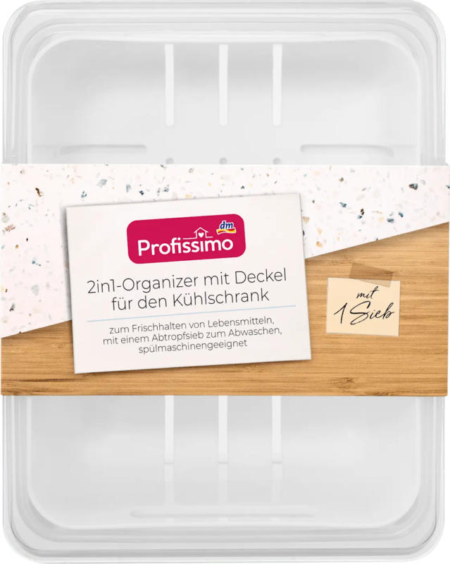 Profissimo 2in1-Organizer mit Deckel für den Kühlschrank