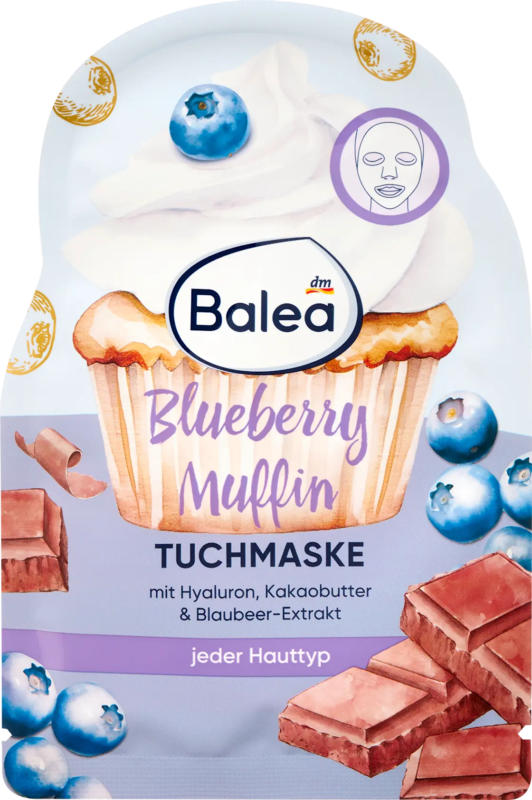 Balea Tuchmaske Blueberry Muffin