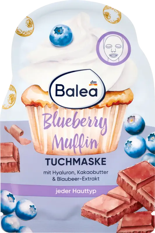 Balea Tuchmaske Blueberry Muffin
