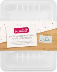Profissimo K&uuml;hlschrank-Organizer 2in1 mit Deckel & 2 Siebe