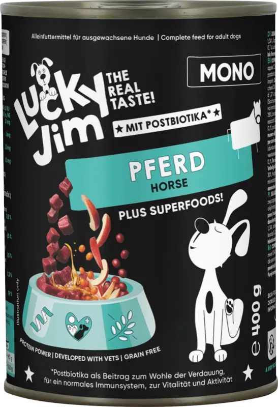 Lucky Jim Nassfutter Hund mit Pferd & Superfoods