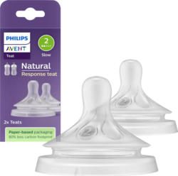 PHILIPS AVENT Trinksauger Natural Response Silikon, Durschflussrate 2