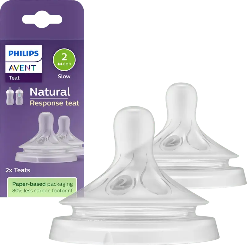 PHILIPS AVENT Trinksauger Natural Response Silikon, Durschflussrate 2