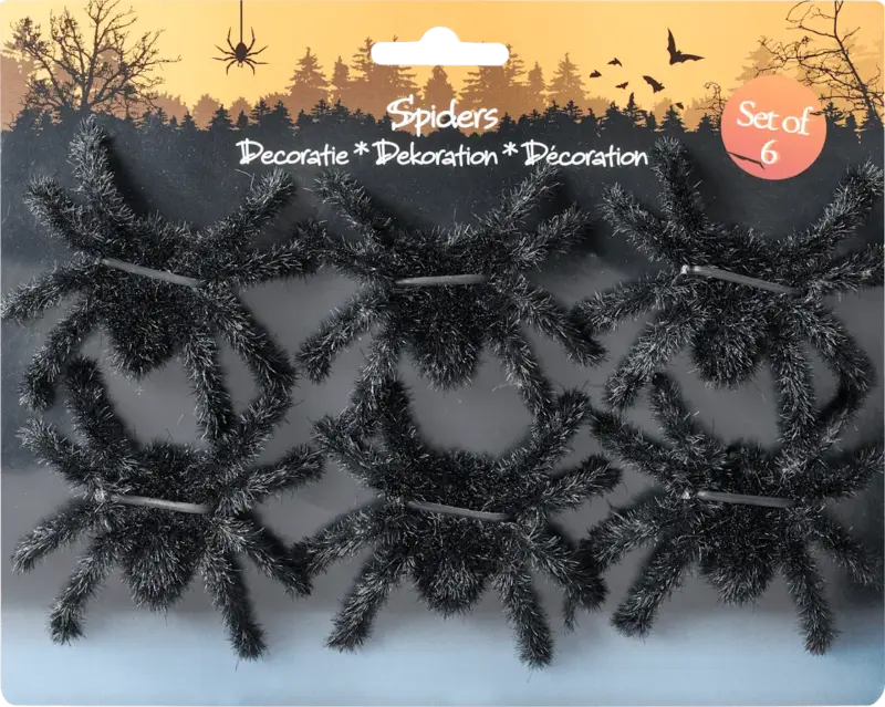Dekorieren & Einrichten Streudeko, Spinnen, schwarz