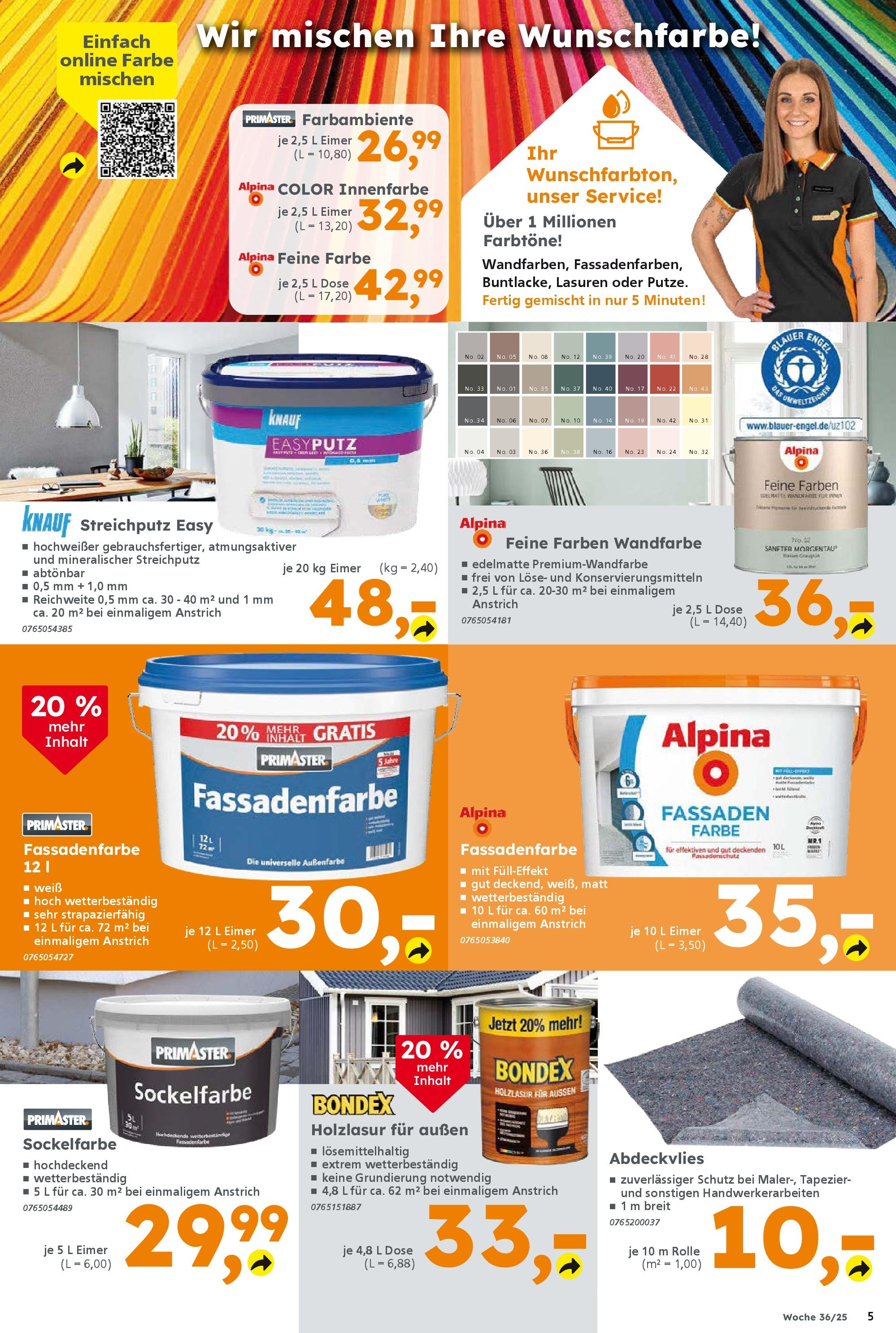 Globus Baumarkt prospekt Ilmenau	 (ab 31.08.2025) zum Blättern | Seite: 5 | Produkte: Wandfarbe