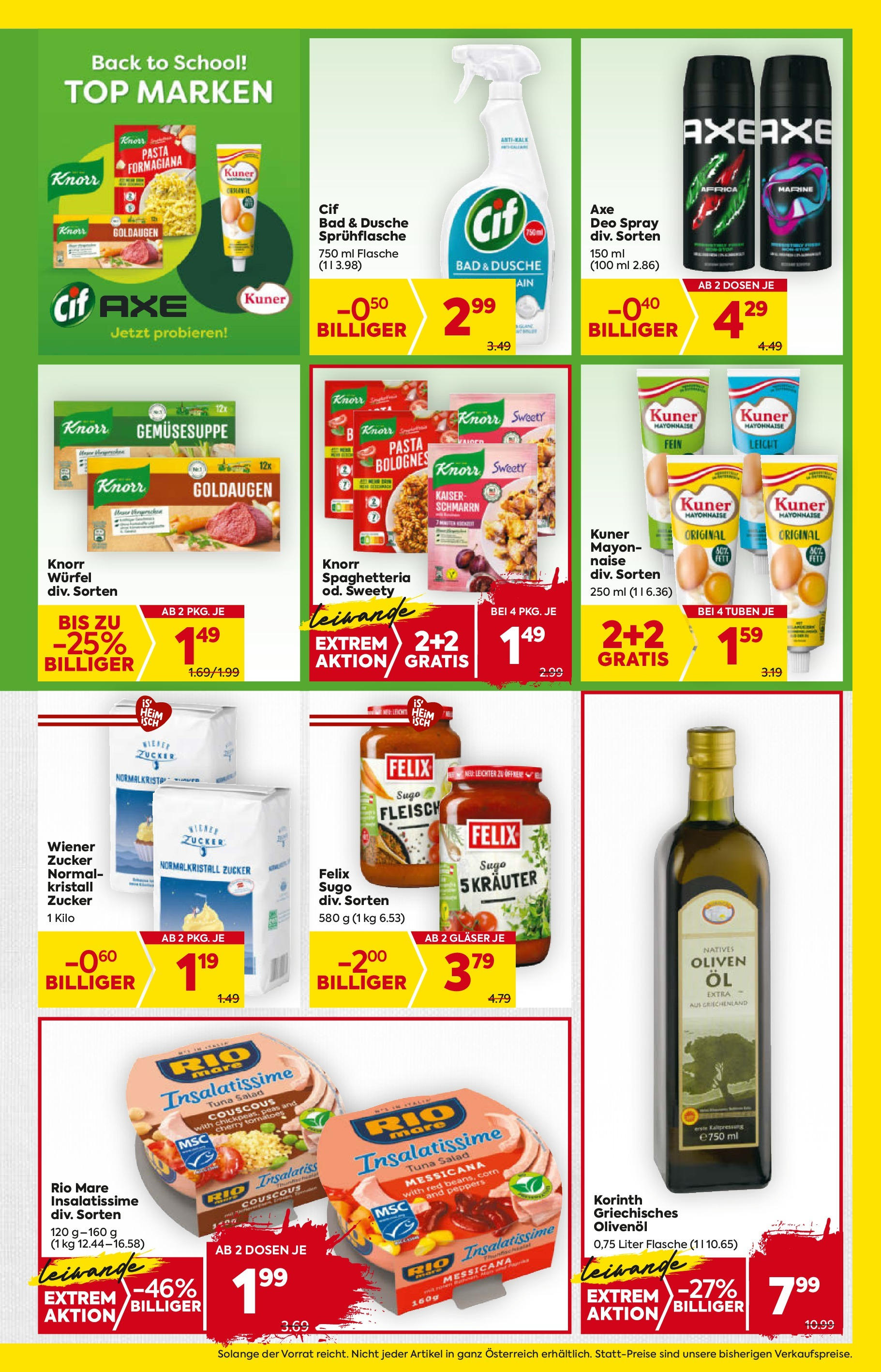 Billa Flugblatt - Wien ab 04.09.2025 ✳️ Angebote, Prospekt | Seite: 13 | Produkte: Pasta, Zucker, Bad, Dusche Billa Flugblatt - Wien ab 04.09.2025 - Angebote, Prospekt | Seite: 13 | Produkte: Pasta, Zucker, Bad, Dusche