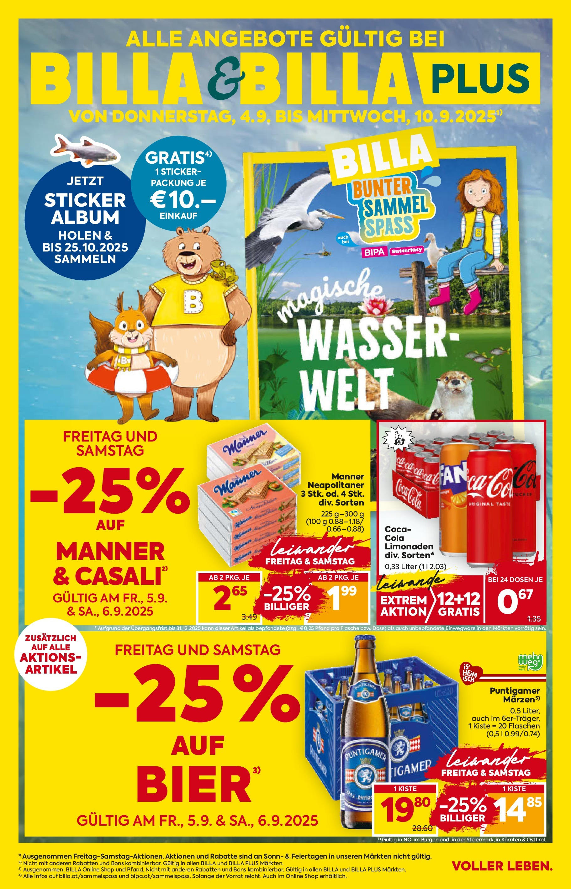 Billa Flugblatt - Bad Radkersburg, Ramsau, Fehring ab 04.09.2025 ✳️ Angebote, Prospekt | Seite: 1 | Produkte: Wasser, Bier Billa Flugblatt - Bad Radkersburg, Ramsau, Fehring ab 04.09.2025 - Angebote, Prospekt | Seite: 1 | Produkte: Wasser, Bier