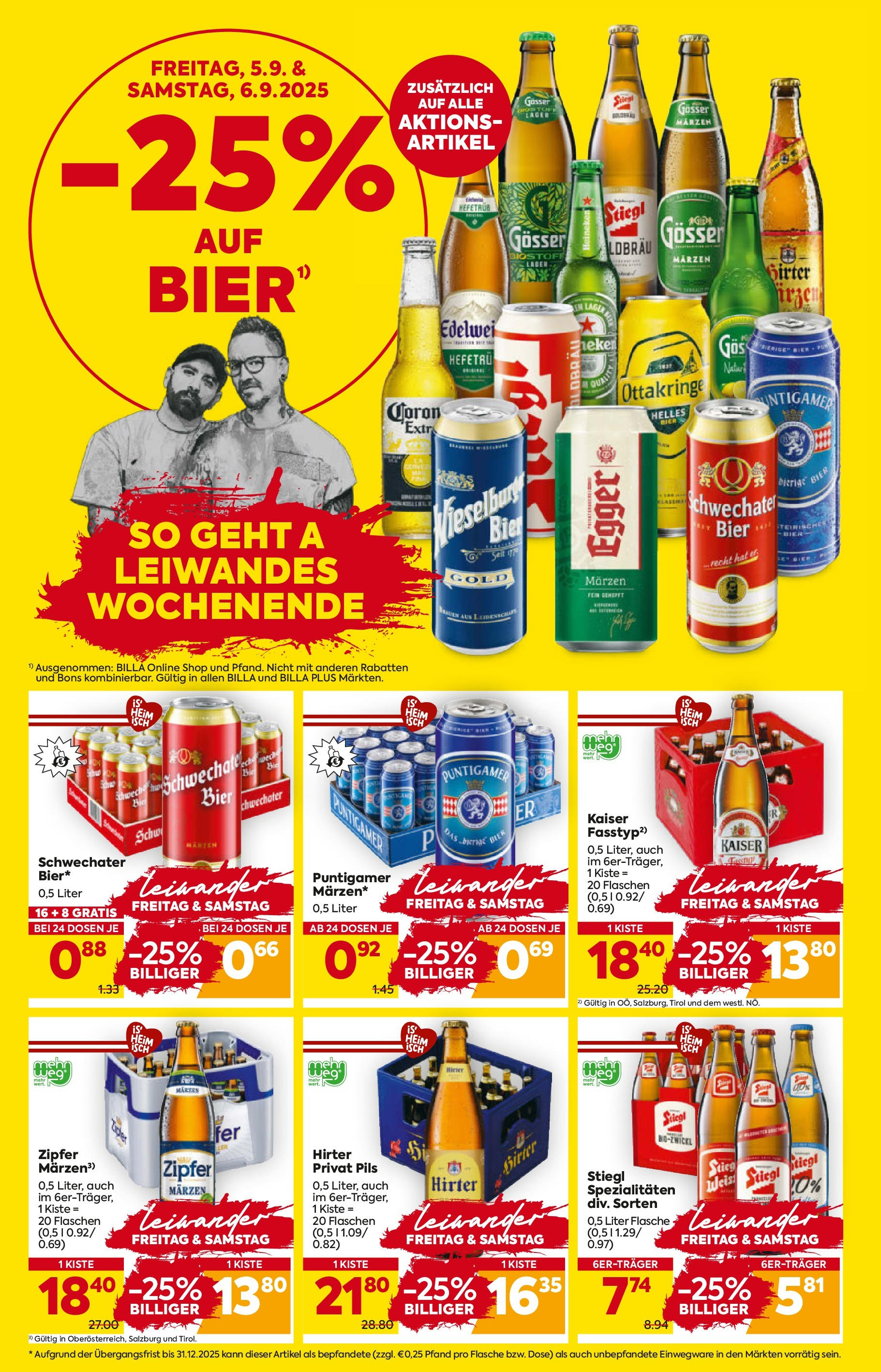 Billa Flugblatt - Oberndorf Bei Salzburg, Lamprechtshausen, Maria Alm ab 04.09.2025 - Angebote, Prospekt | Seite: 2 | Produkte: Bier
