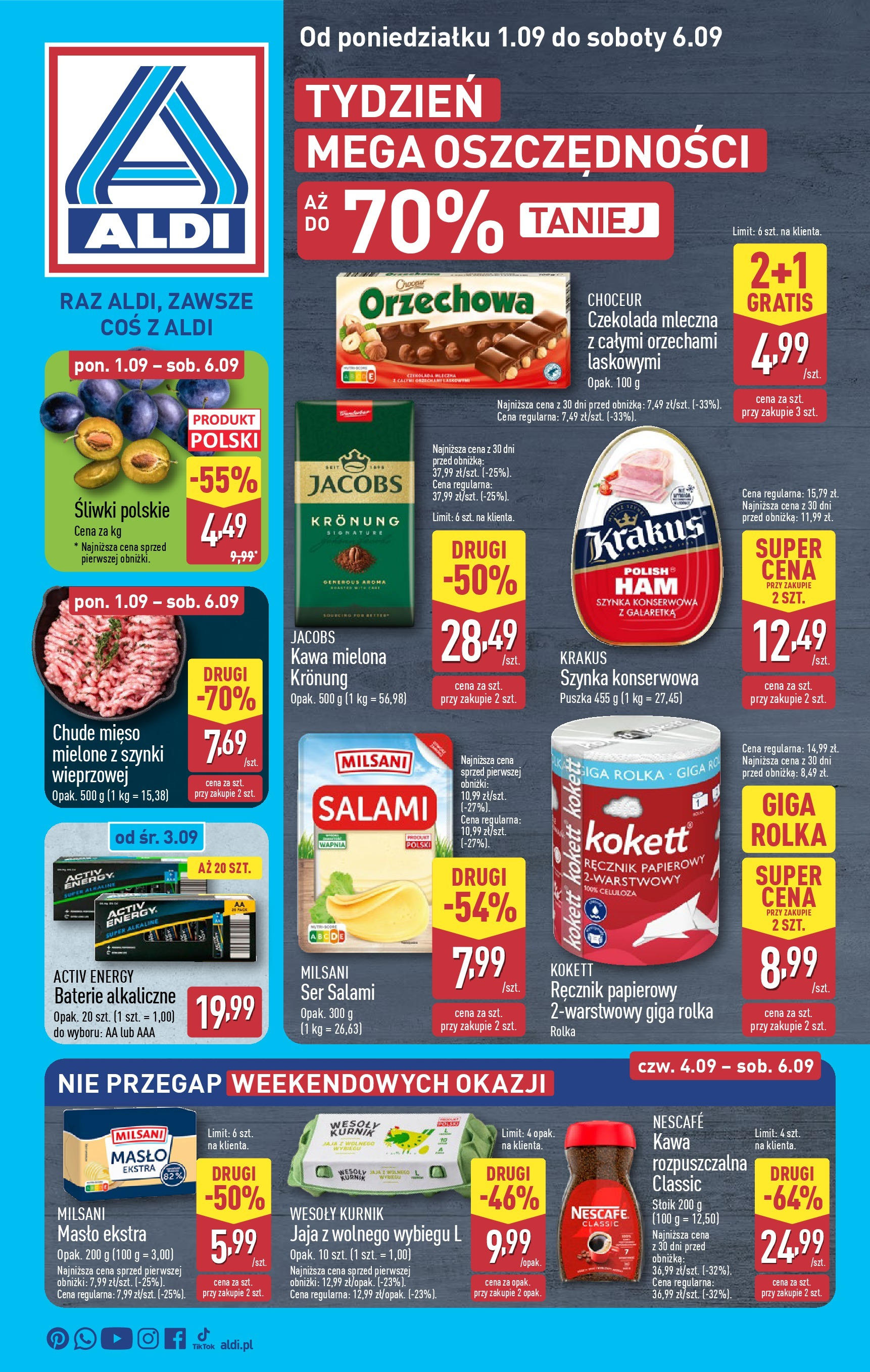 Aldi Gazetka od 01.09.2025 - Nowa Gazetka - Numer strony 1