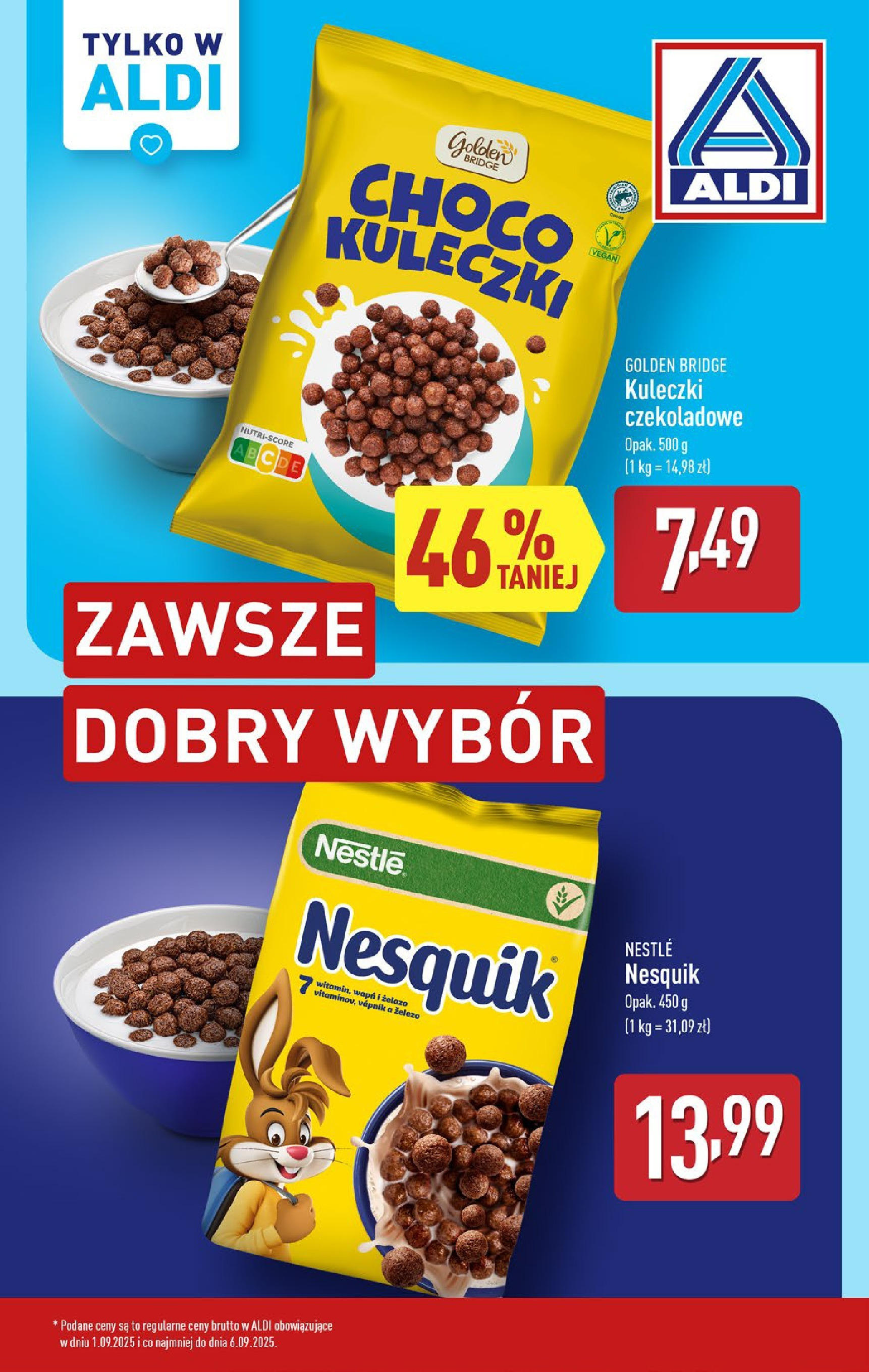 Aldi Gazetka od 01.09.2025 | Nowa PDF gazetka | Strona: 14 | Produkty: Karta, Nutella, Lavazza, Kawa Aldi Gazetka od 01.09.2025 - Ulotka PDF, promocje | Strona: 14 | Produkty: Karta, Nutella, Lavazza, Kawa
