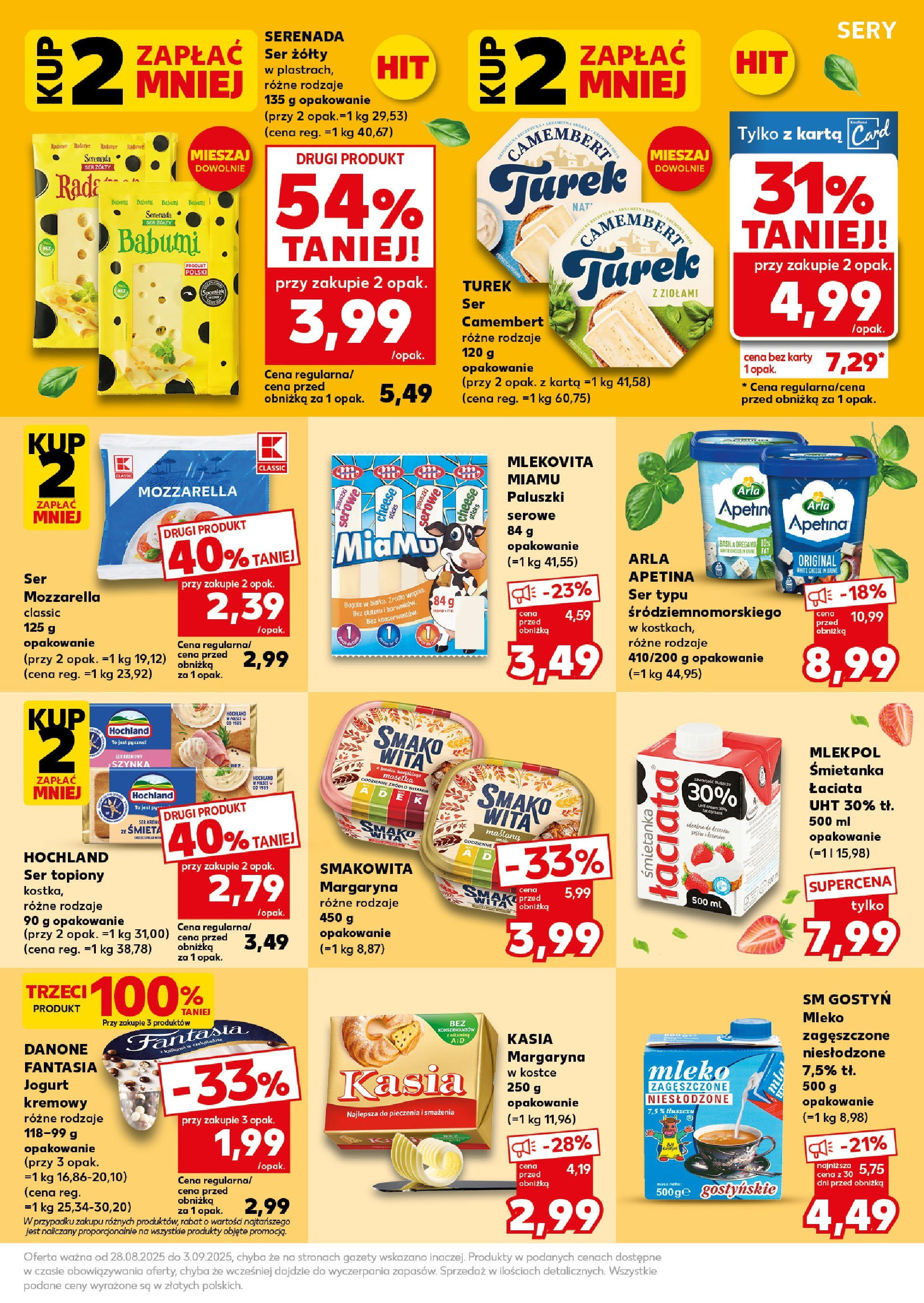 Kaufland gazetka - Super weekend (30.08.2025) - od jutra | Strona: 19 | Produkty: Margaryna kasia, Ser topiony, Mleko, Ser Kaufland gazetka - Super weekend od 30.08.2025 - od jutra PDF | Strona: 19 | Produkty: Margaryna kasia, Ser topiony, Mleko, Ser