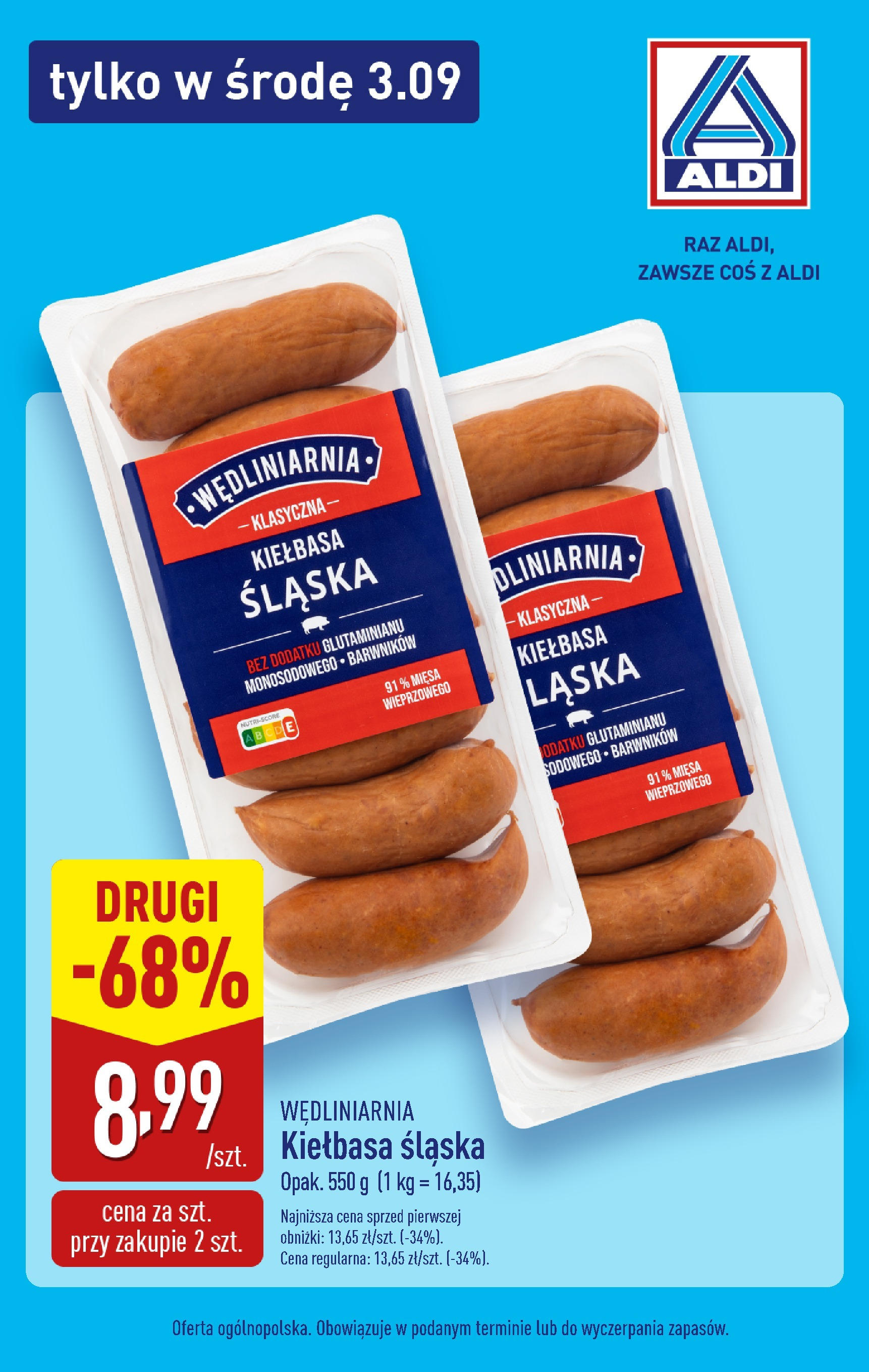 Aldi Tylko w środę w ALDI od 02.09.2025 - Nowa Gazetka - Numer strony 1