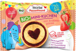 FRUCHTBAR Pausenfreund Kindersnack Mini-Kuchen mit Erdbeerpüree