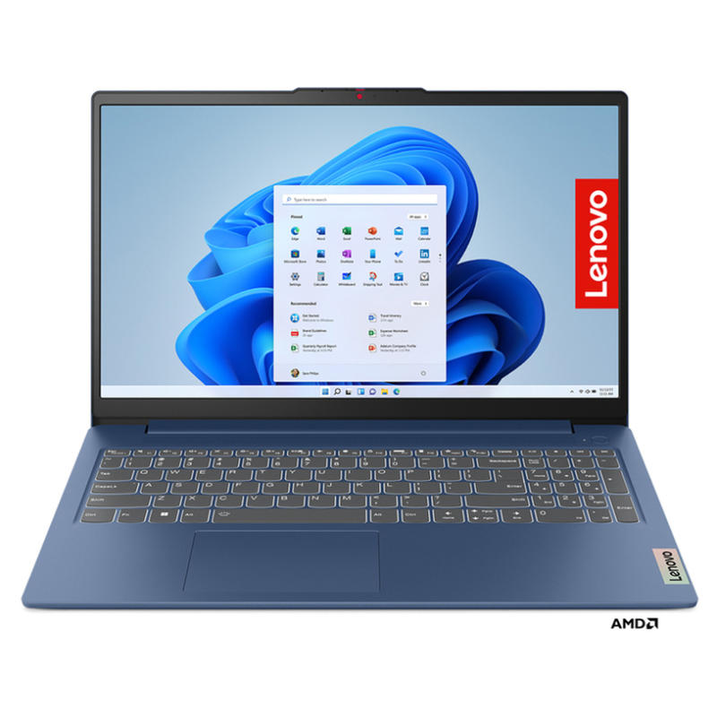Лаптоп LENOVO IdeaPad Slim 3 15ABR8 82XM00P0BM 15.6 ", AMD RYZEN 7 5825U, RAM 16 GB, SSD 1000 GB, AMD RADEON GRAPHICS, WINDOWS 11, ABYSS BLUE