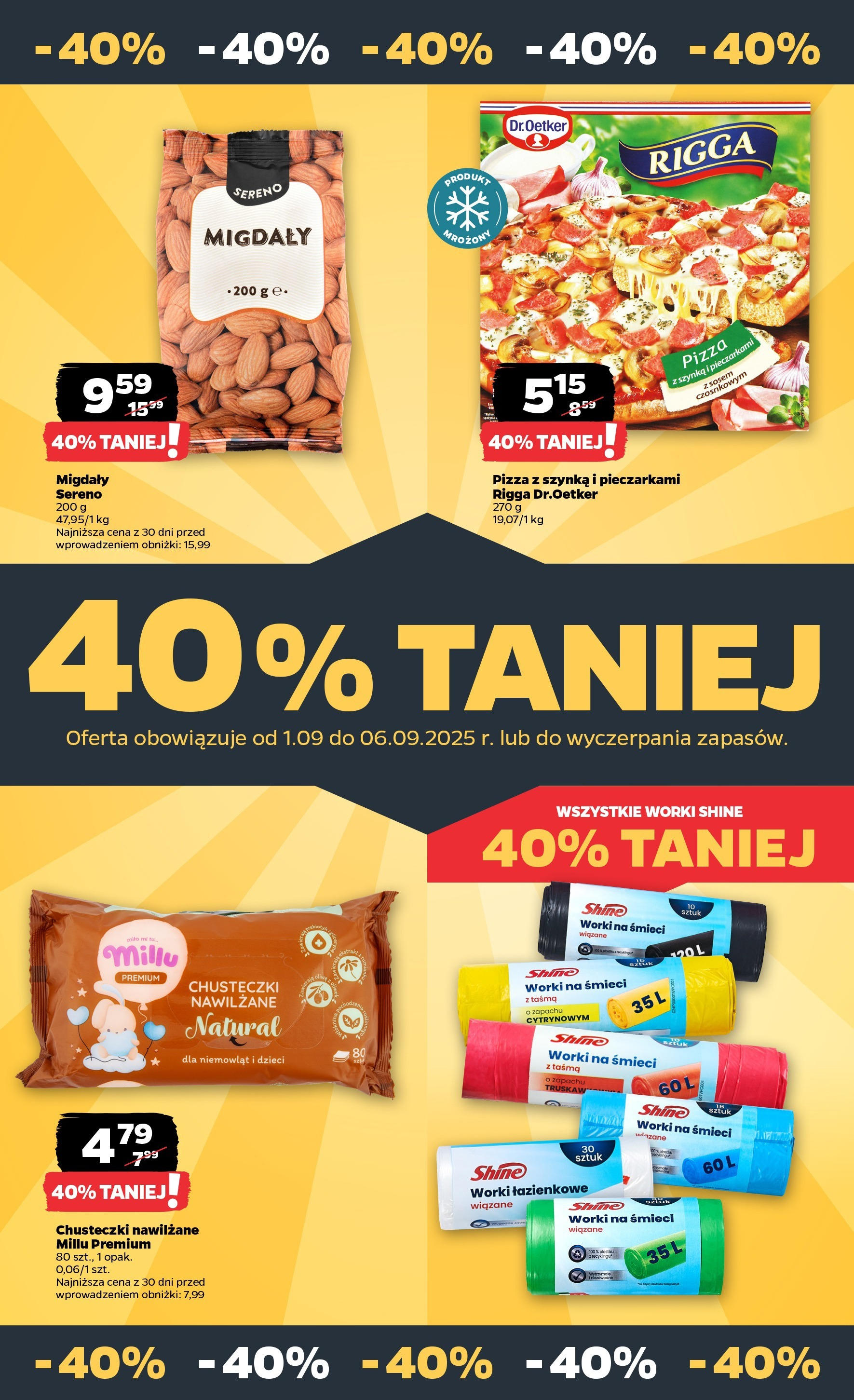 Netto gazetka - Spożywcza od 01.09.2025 | Promocje | Strona: 26 | Produkty: Szynka, Pizza Netto gazetka - Spożywcza od 01.09.2025 - Aktualne promocje | Strona: 26 | Produkty: Szynka, Pizza