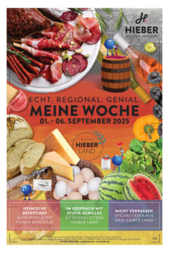 Entdecke - Hieber's Frischecenter: Meine Woche gültig ab dem 31.08.2025