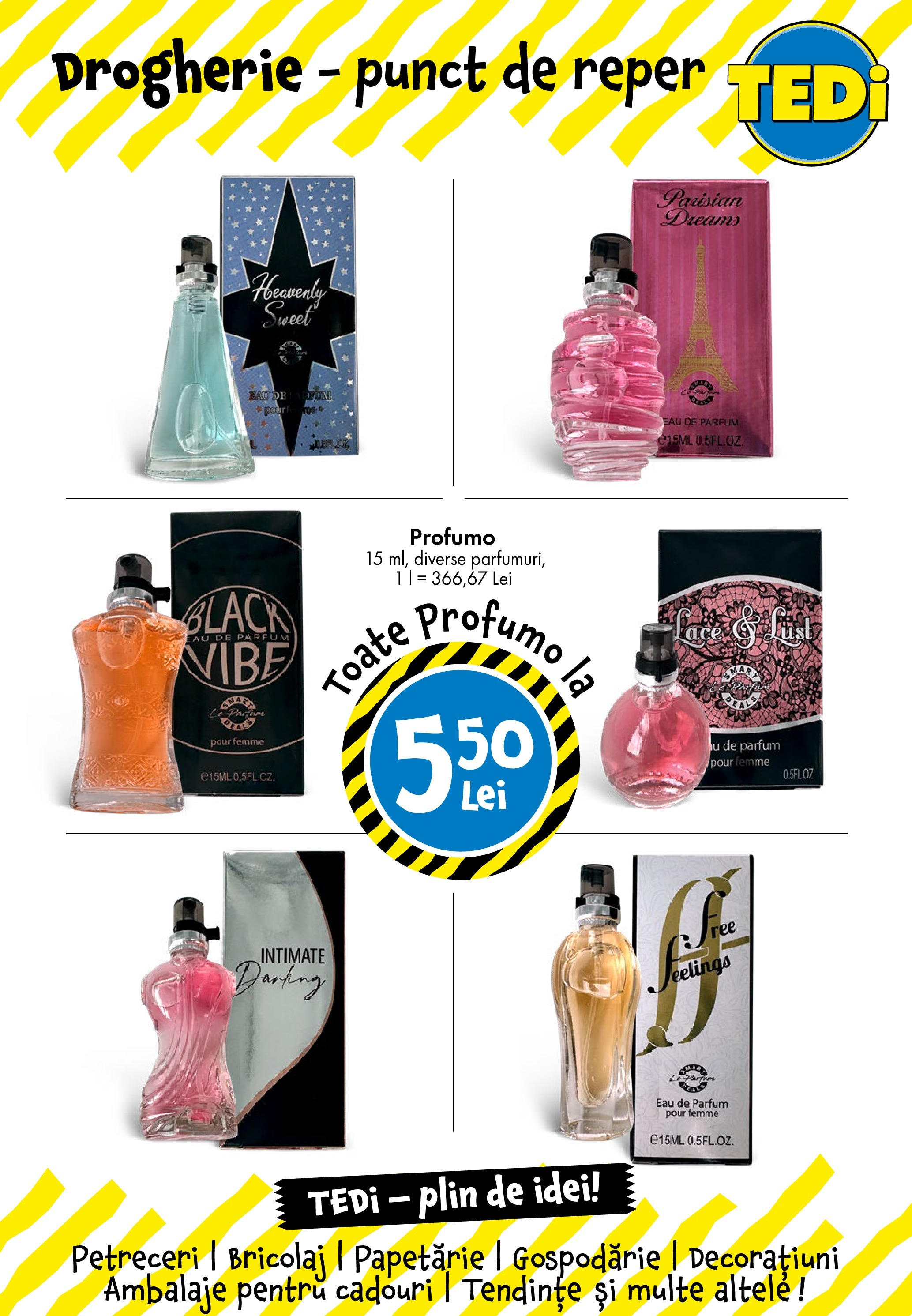 Catalog TEDi - Cisnădie || Oferte de la 28.08.2025 | Pagină: 12 | Produse: Parfum Catalog TEDi - Cisnădie - Oferta 28.08.2025 - 04.09.2025 | Pagină: 12 | Produse: Parfum