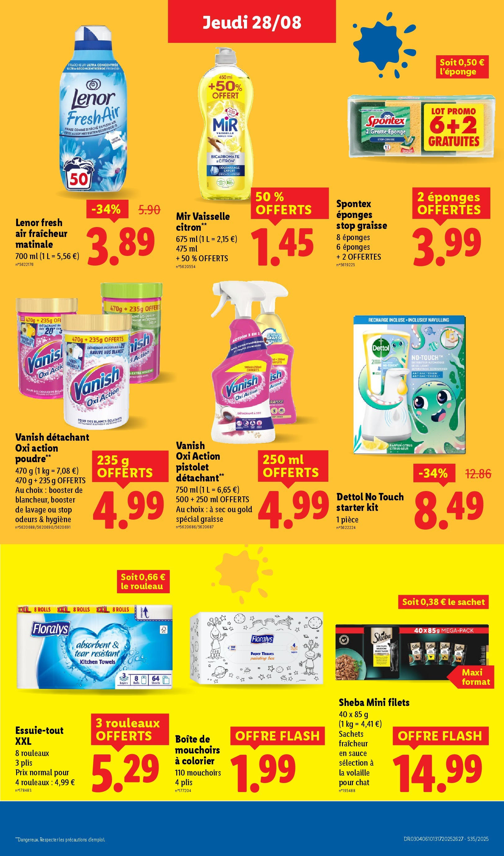 Catalogue LIDL du 27/08/2025 | Promo prospectus en ligne | Page: 21 | Produits: Lenor, Volaille, Rouleau, Détachant