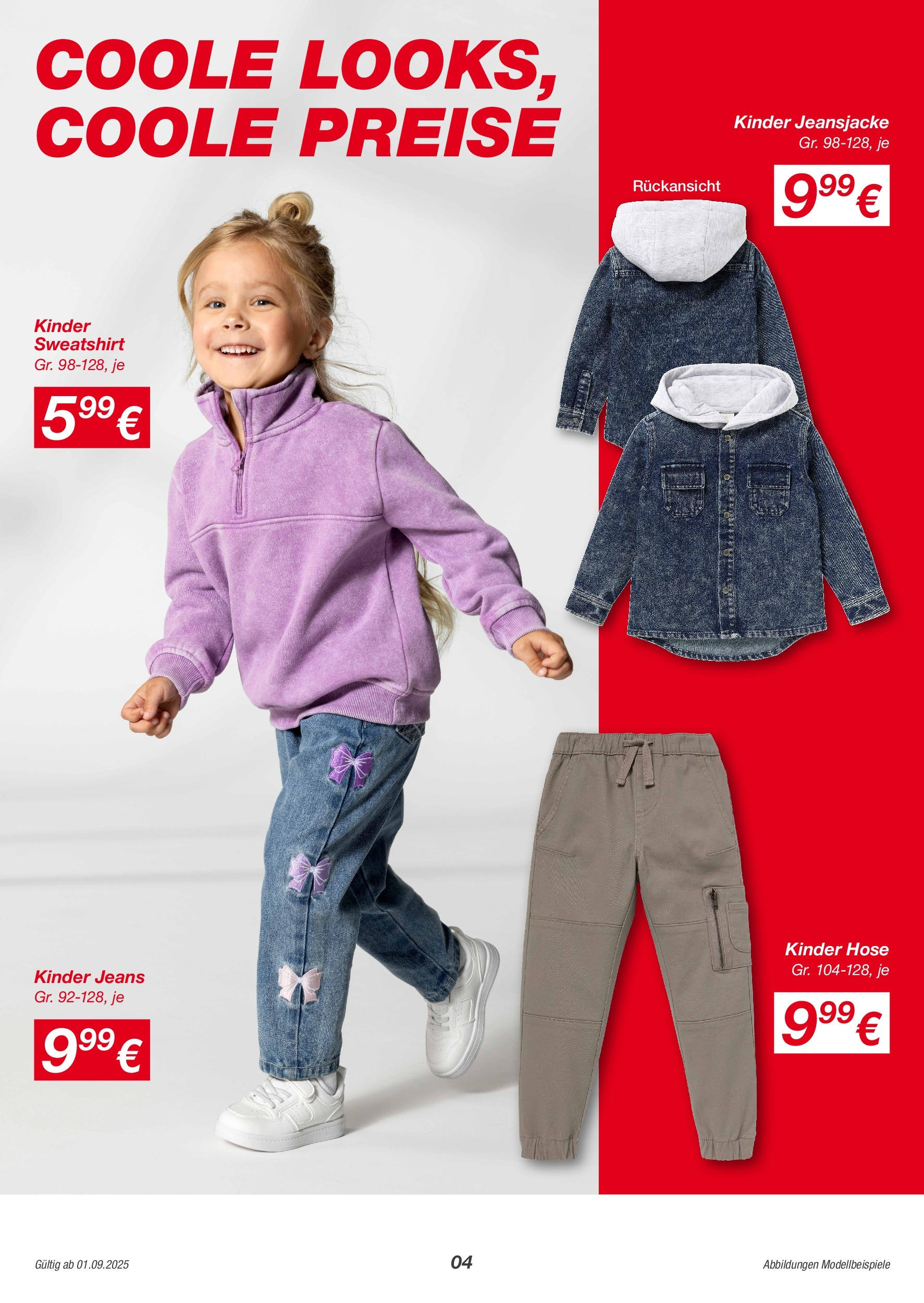 Kik - KiK: Kleine Helden, kleine Preise (28.08.2025) || Aktuelle Angebote | Seite: 4 | Produkte: Hose, Jeans Kik - KiK: Kleine Helden, kleine Preise von 28.08.2025 - Aktuelle Angebote | Seite: 4 | Produkte: Hose, Jeans