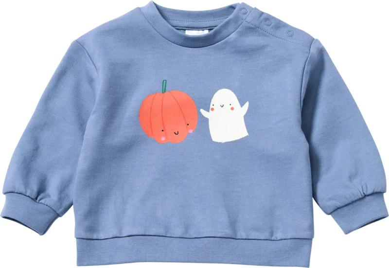 ALANA Sweatshirt mit Kürbis- & Gespenster-Motiv, blau, Gr. 68